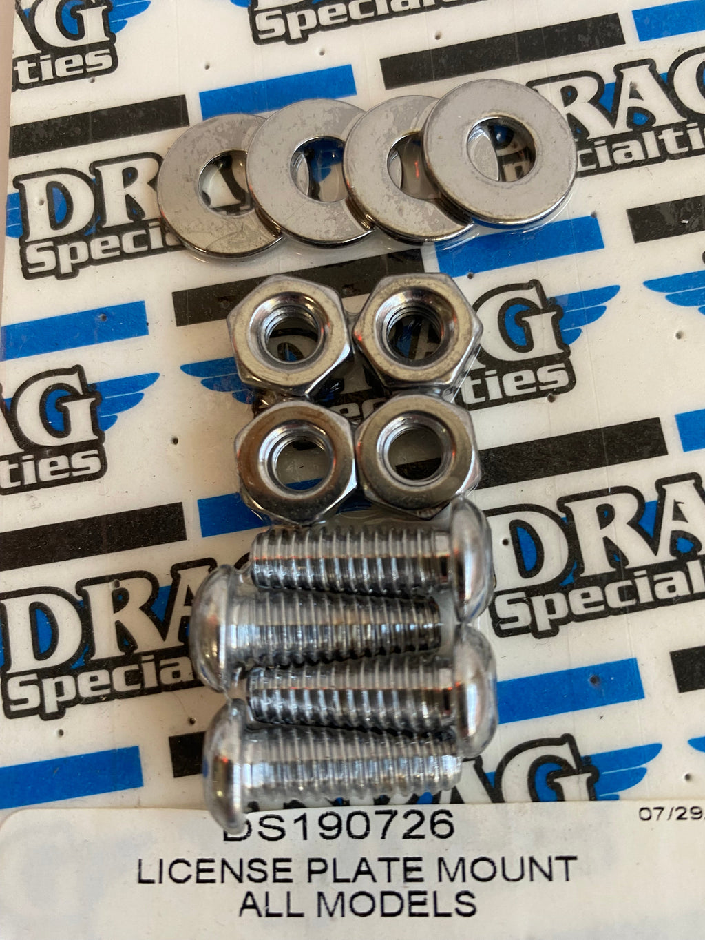 Kit visseries fixation plaque d'immatriculation Harley Davidson REF DRAG DS190726