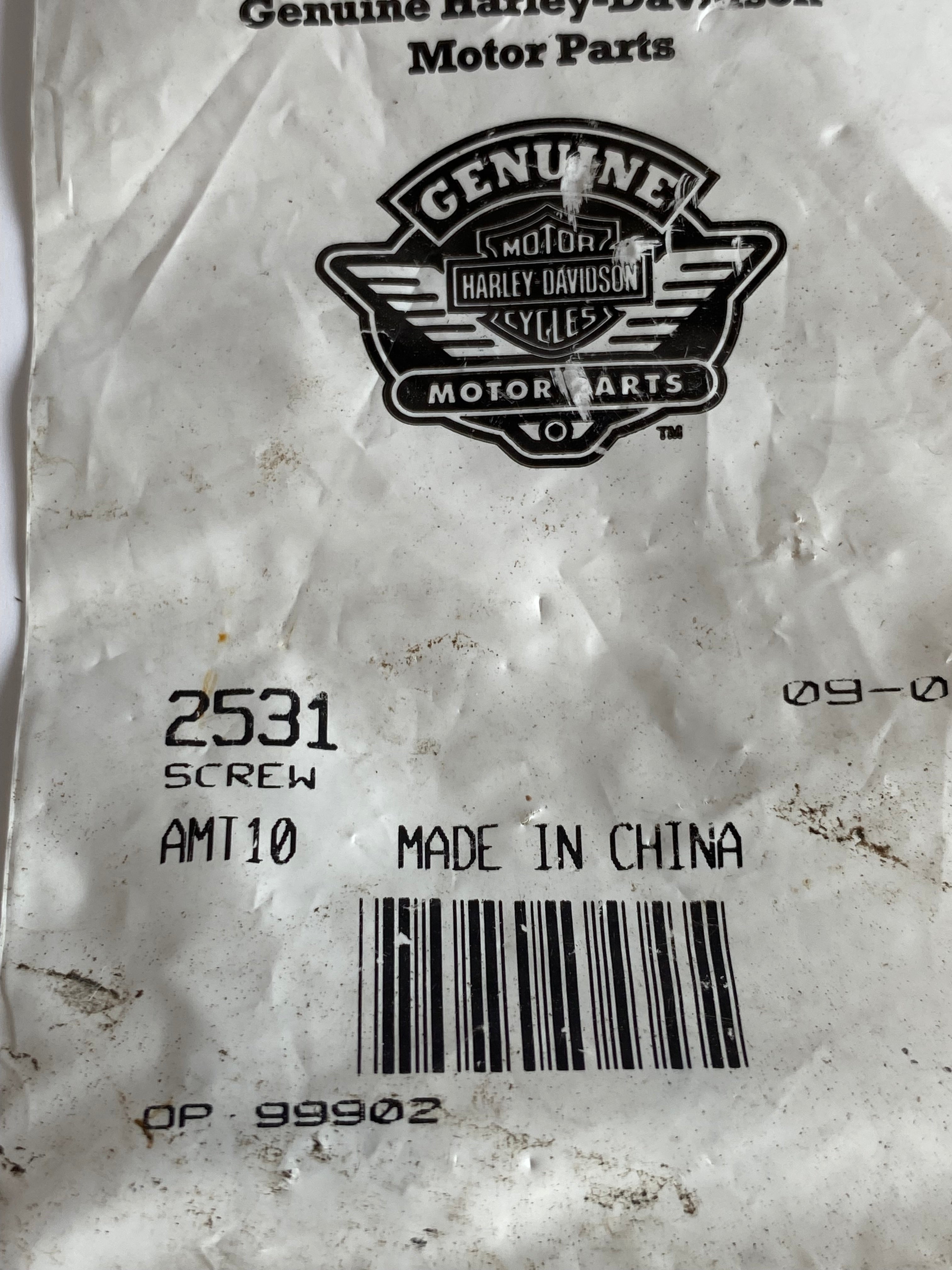 Schraube 4-40 x 5/16 vordere Kotflügelverzierung Harley Davidson REF OEM 2531