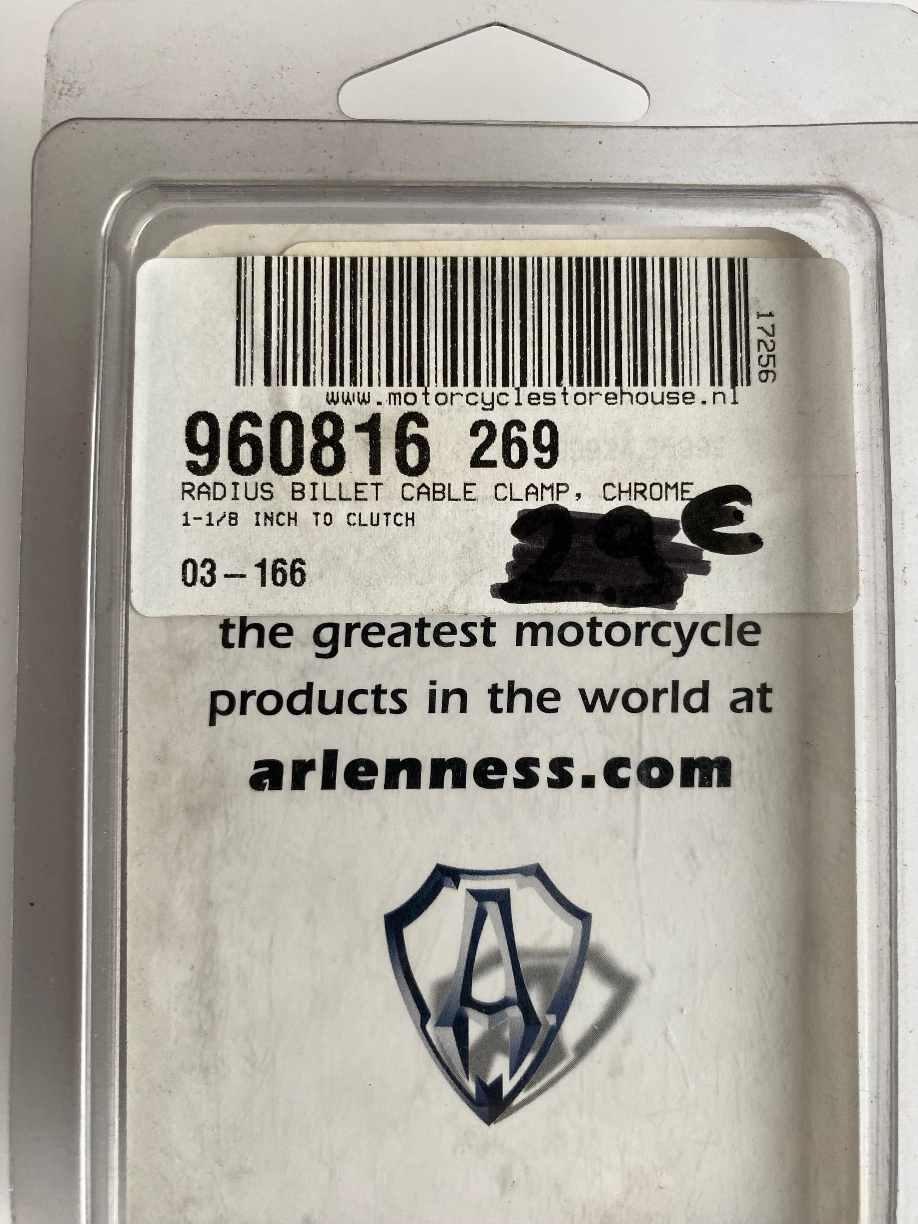 Collier de cadre Arlen Ness pour câble embrayage Harley Davidson REF MCS 960816