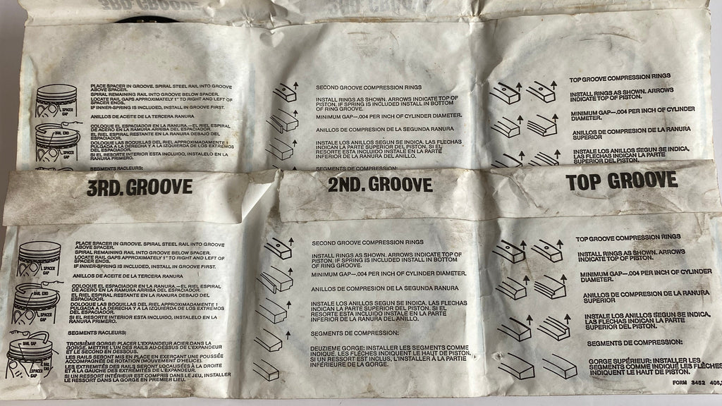 Jeu de segments Hastings 3-5/8 Shovelhead Panhead Harley Davidson REF Zodiac 049017