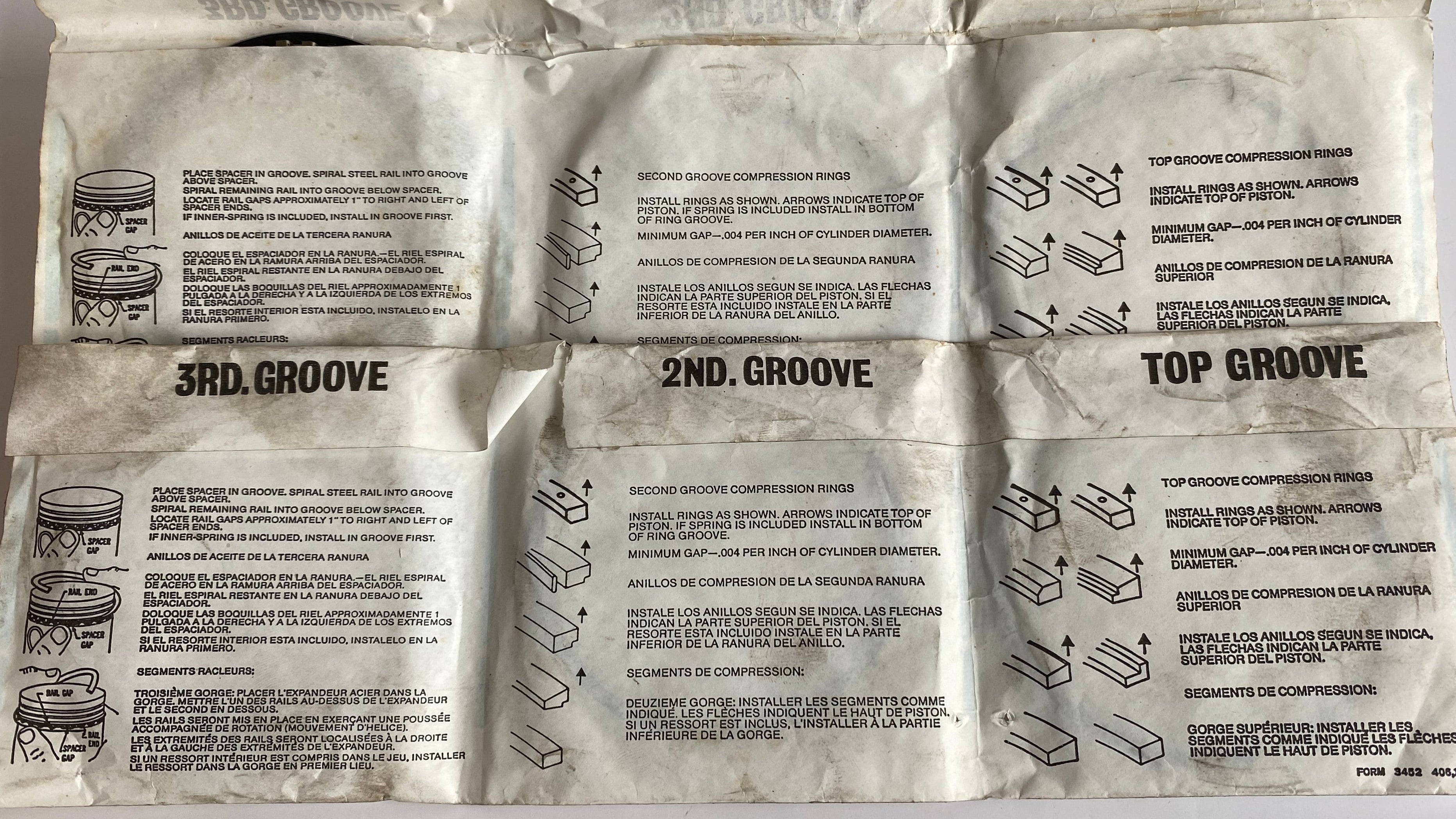 Jeu de segments Hastings 3-5/8 Shovelhead Panhead Harley Davidson REF Zodiac 049017