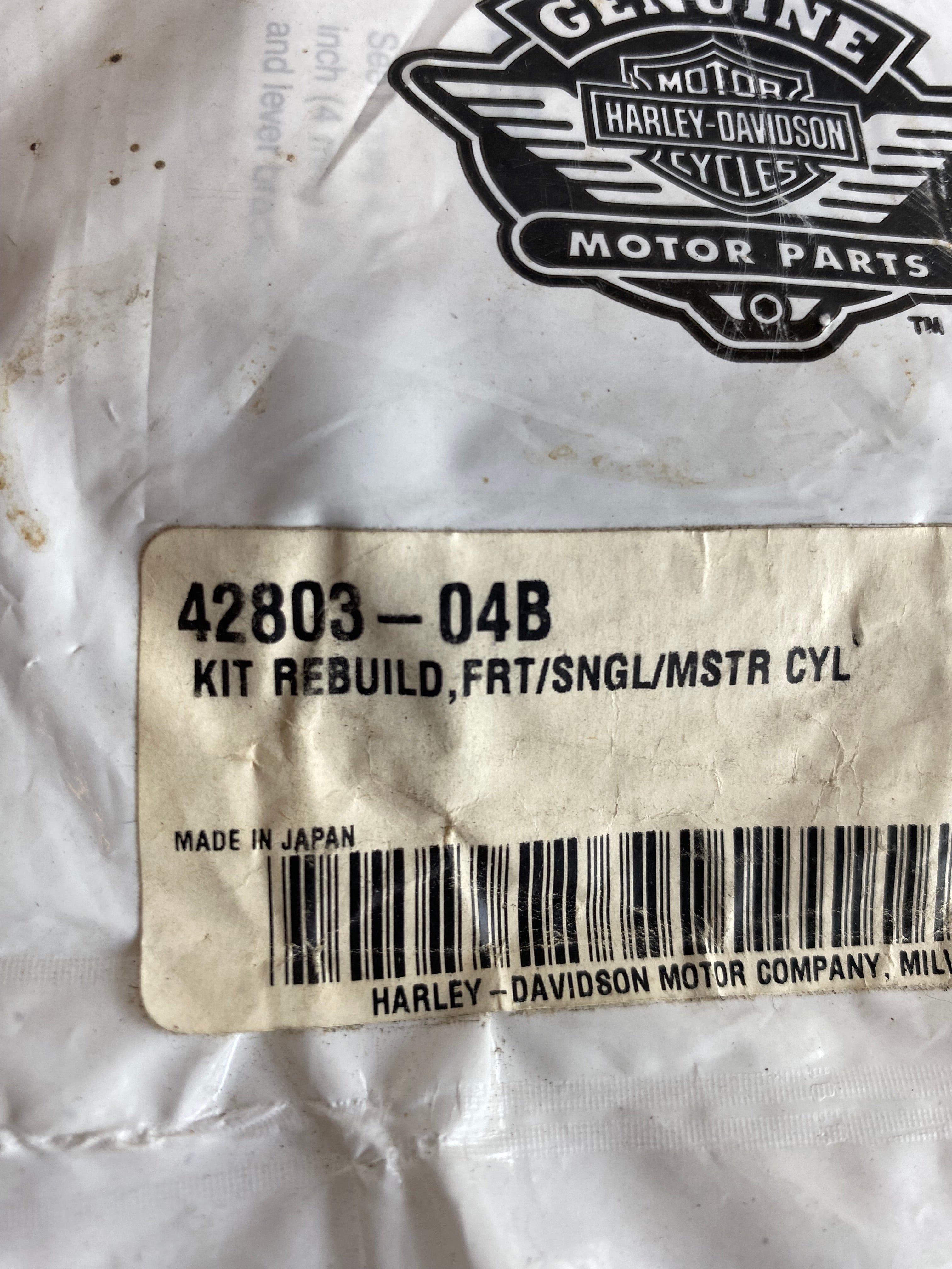 Harley Davidson Single Disc Front Brake Master Cylinder Repair Kit REF OEM 42803-04B