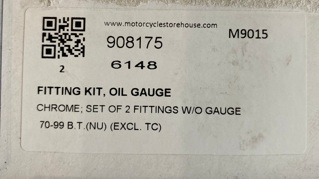 Kit raccords pour manometre pression d'huile Harley Davidson REF MCS 908175