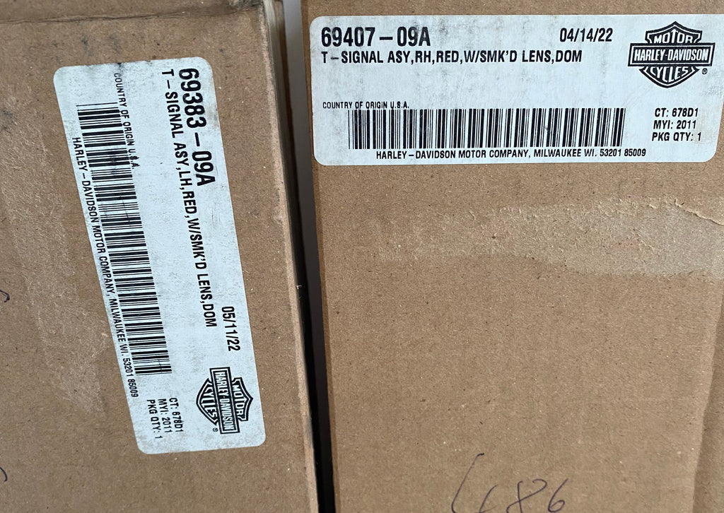 Jeu de feux arrières fumés Touring CVO Harley Davidson REF 69383-09A & 69407-09A