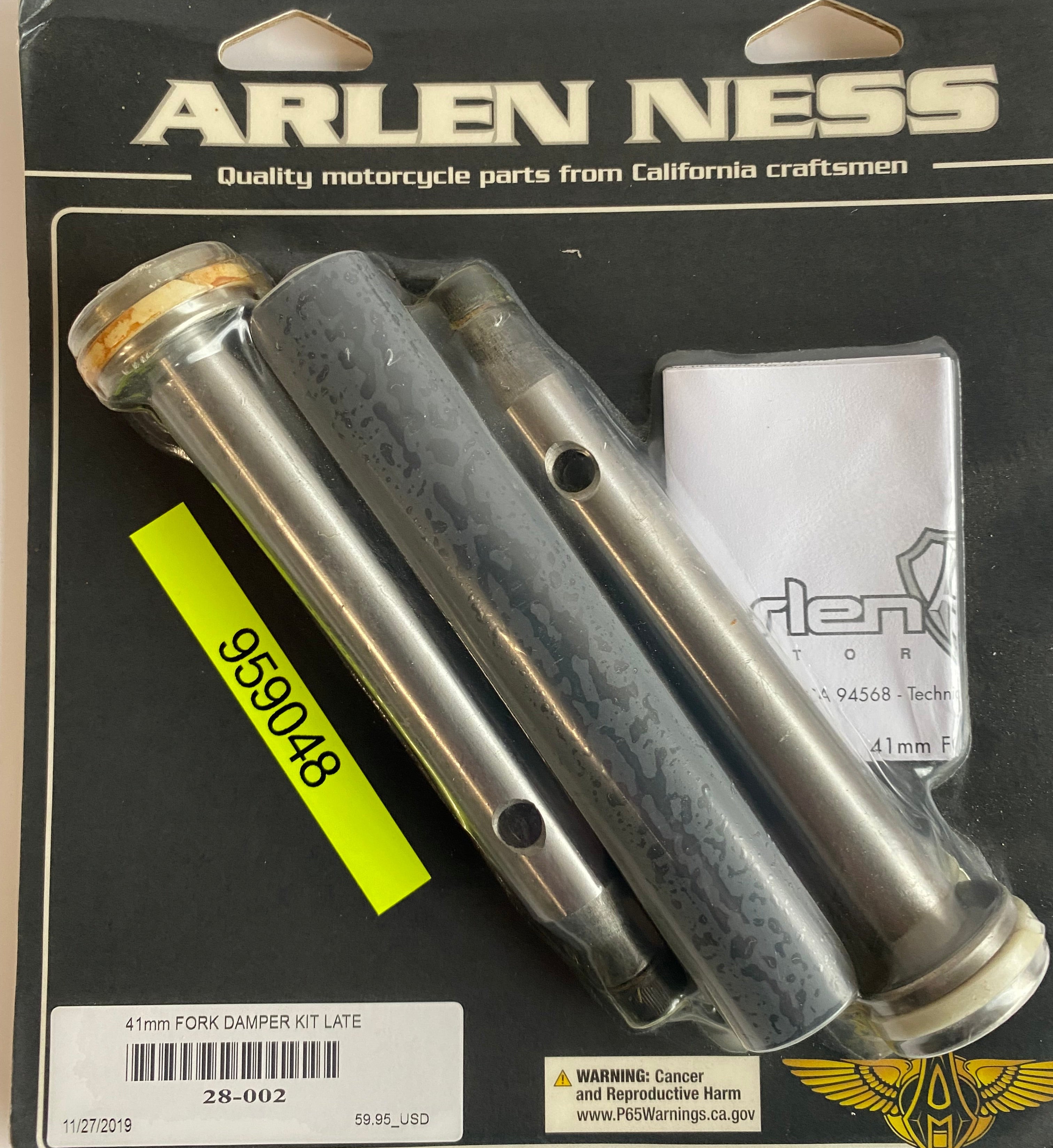 Kit d'abaissement  -2 pouces Arlen Ness de fourche 41 mm Harley Davidson REF MCS 959048
