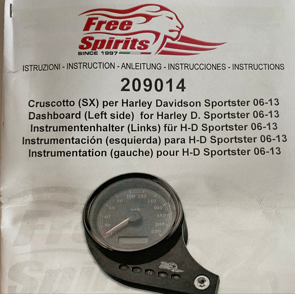 Support de compteur noir latéral Sportster Harley Davidson REF MCS 911332