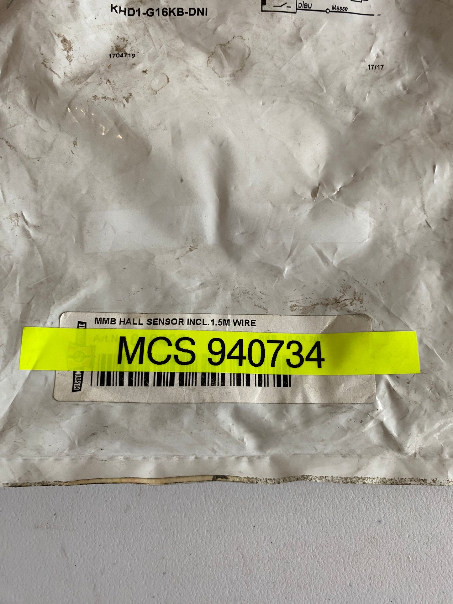 Capteur de vitesses compteur MMB REF MCS : 940734