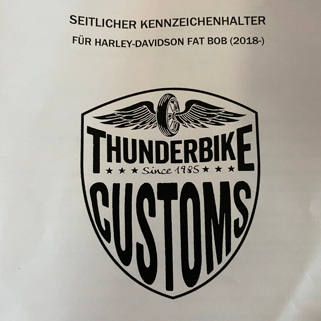 Support de plaque d'immatriculation latéral Softail Fat Bob Harley Davidson REF 28-74-122