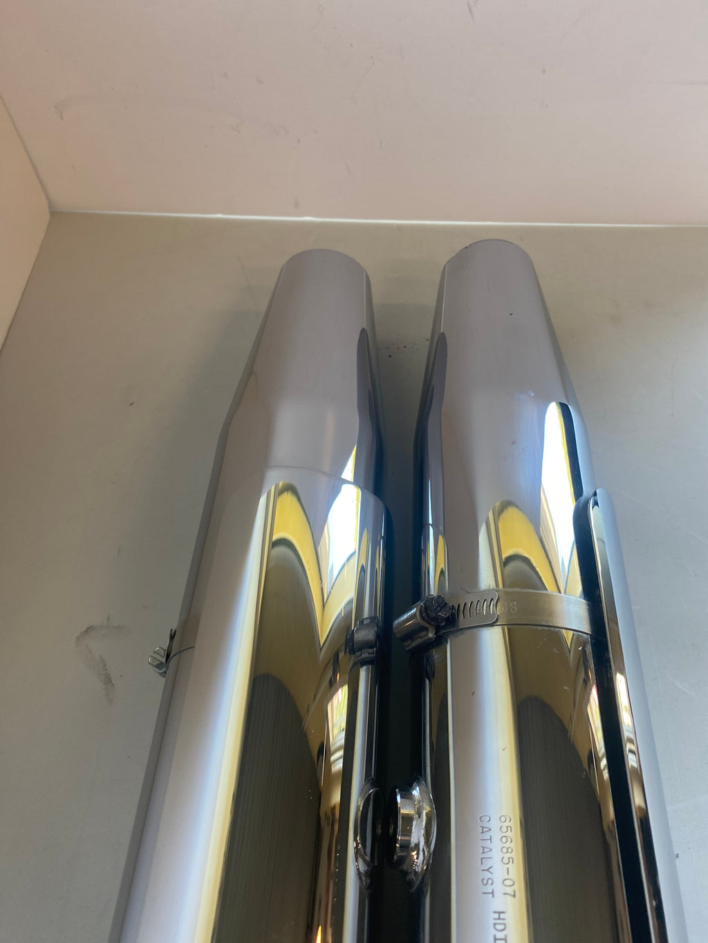 Genuine Harley Davidson Softail Muffler Set REF OEM 65682-07 &amp; 65685-07