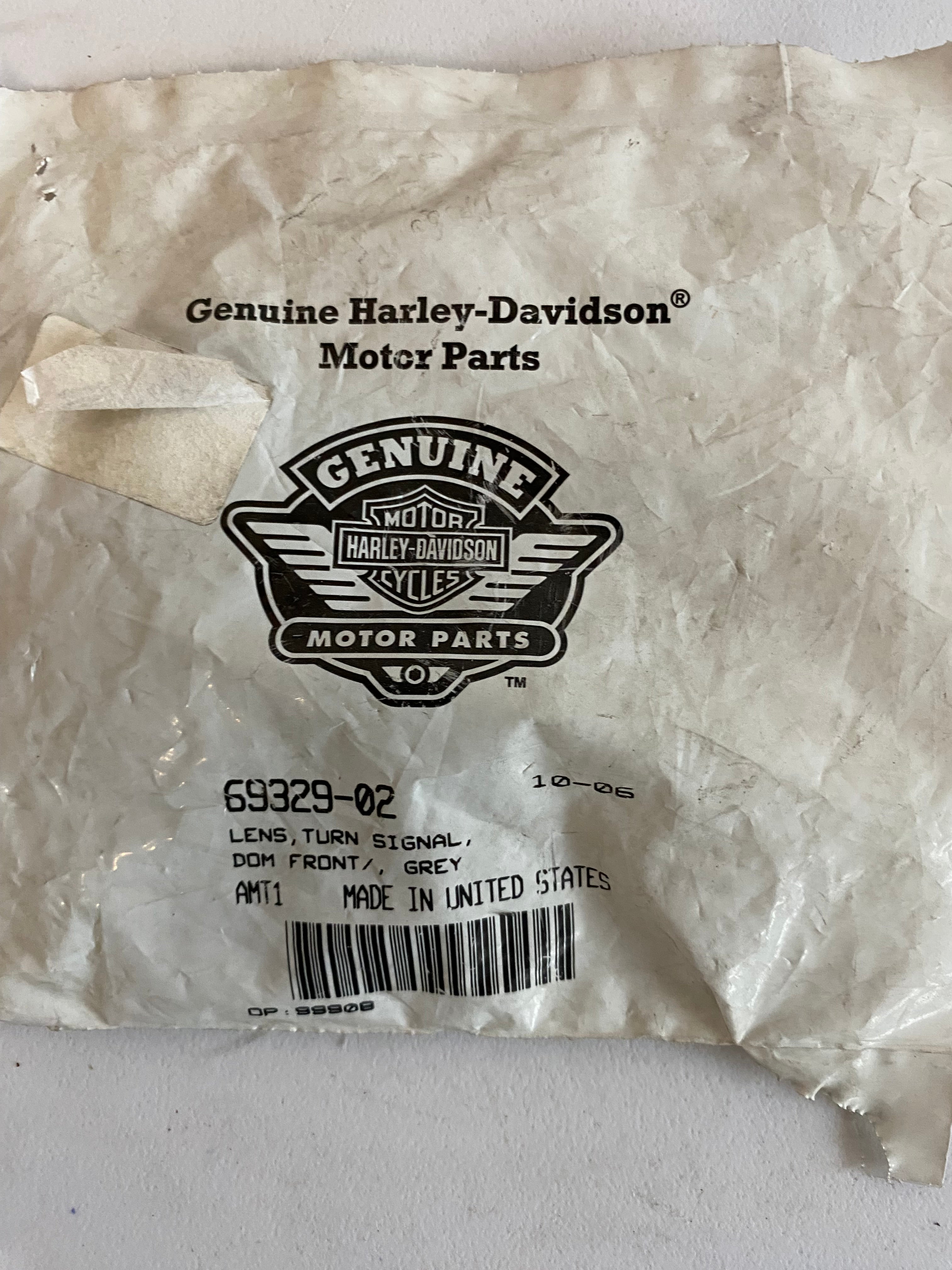 Smoked indicator lens Harley Davidson OEM REF: 69329-02