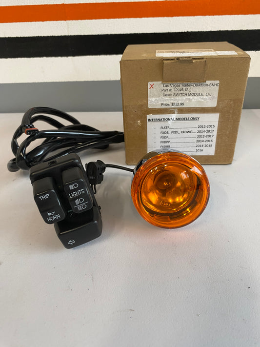 Commodo gauche avec clignotant avant Harley Davidson REF OEM : 72945-12