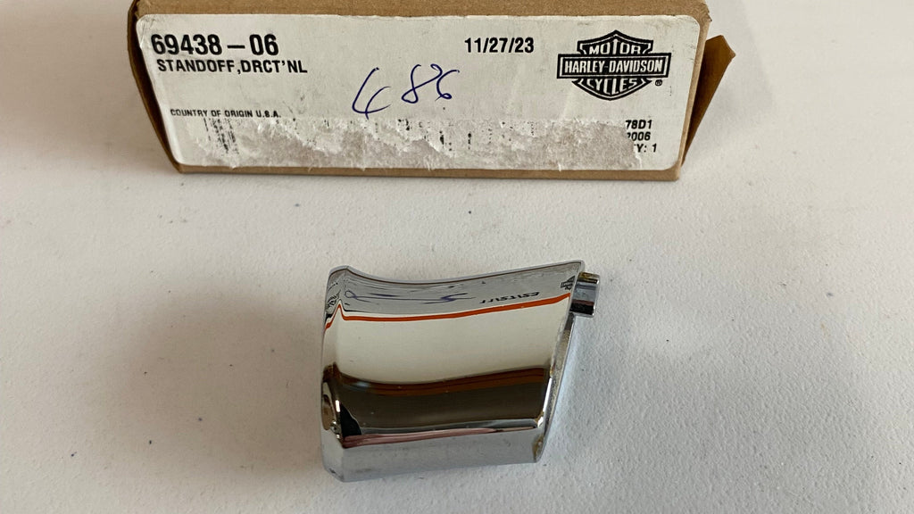 Harley Davidson OEM Chrome Rear Turn Signal Bracket: 69438-06