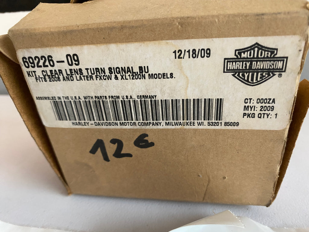 Clear Bullet Harley Davidson cabochon kit OEM REF: 69226-09
