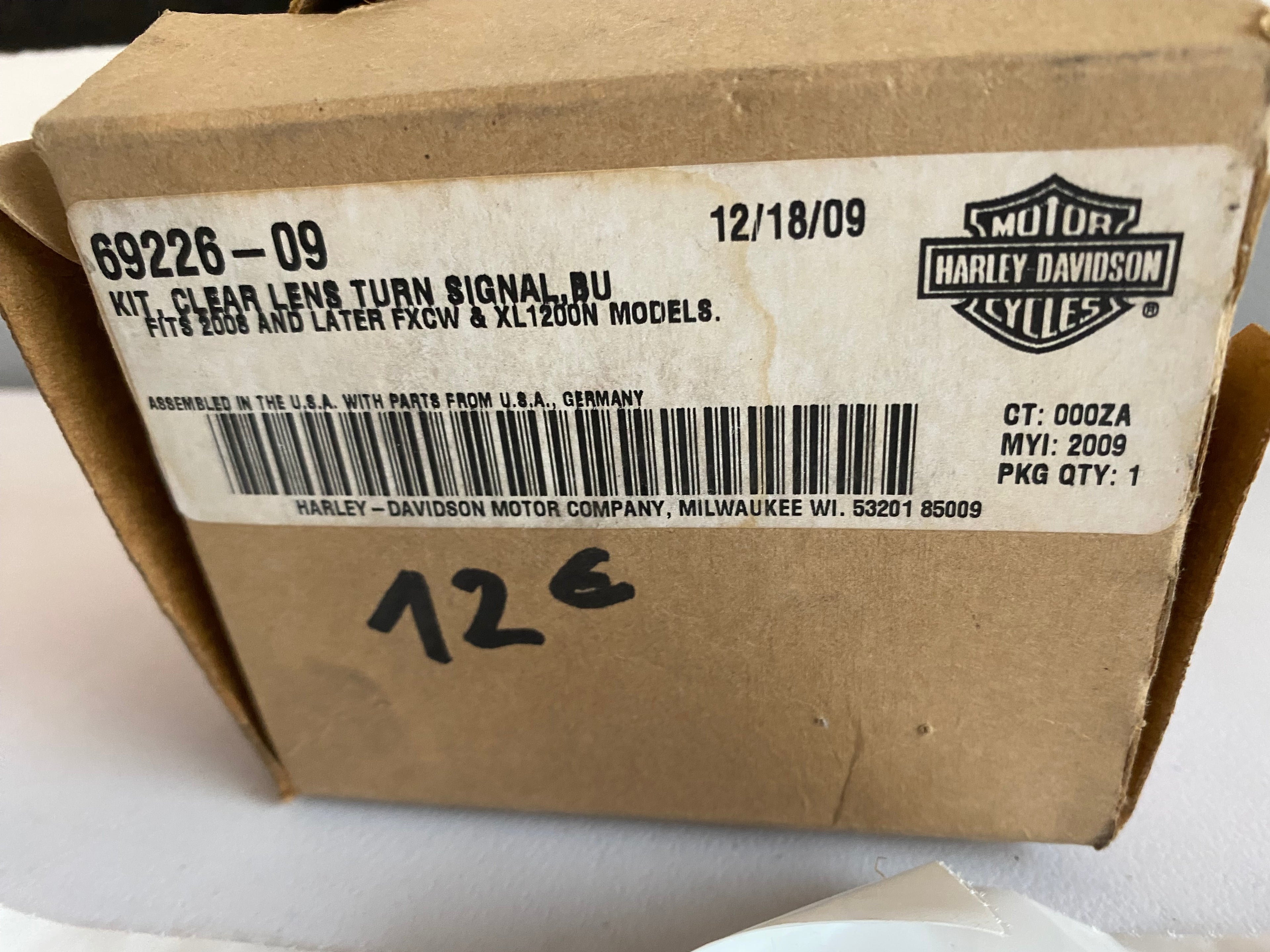 Clear Bullet Harley Davidson cabochon kit OEM REF: 69226-09