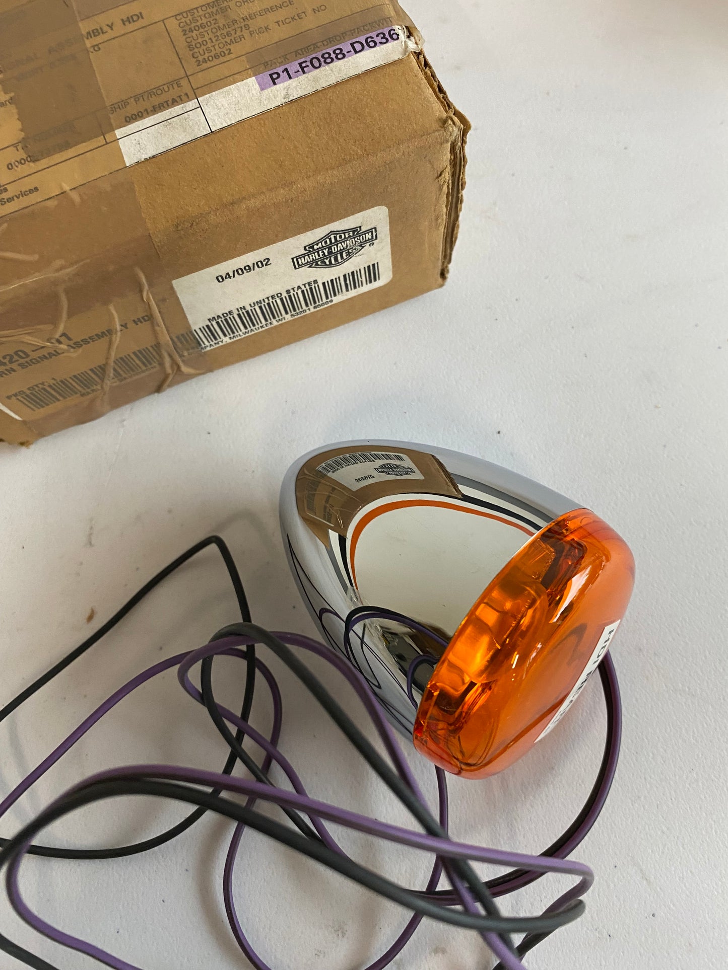 Clignotant arrière Bullet Harley Davidson REF OEM : 68420-01