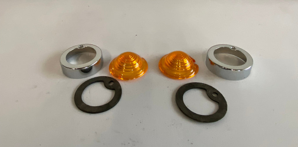 Set of orange cabochons + 2 1/4 inch rim REF MCS: 516441