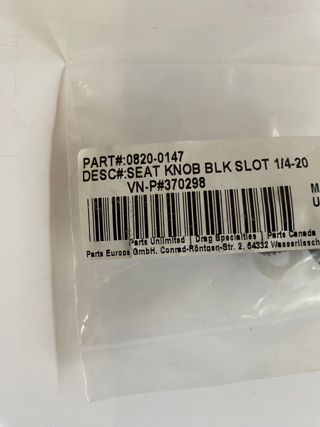 Vis de selle noire moleté Harley Davidson REF Drag 0820-0147