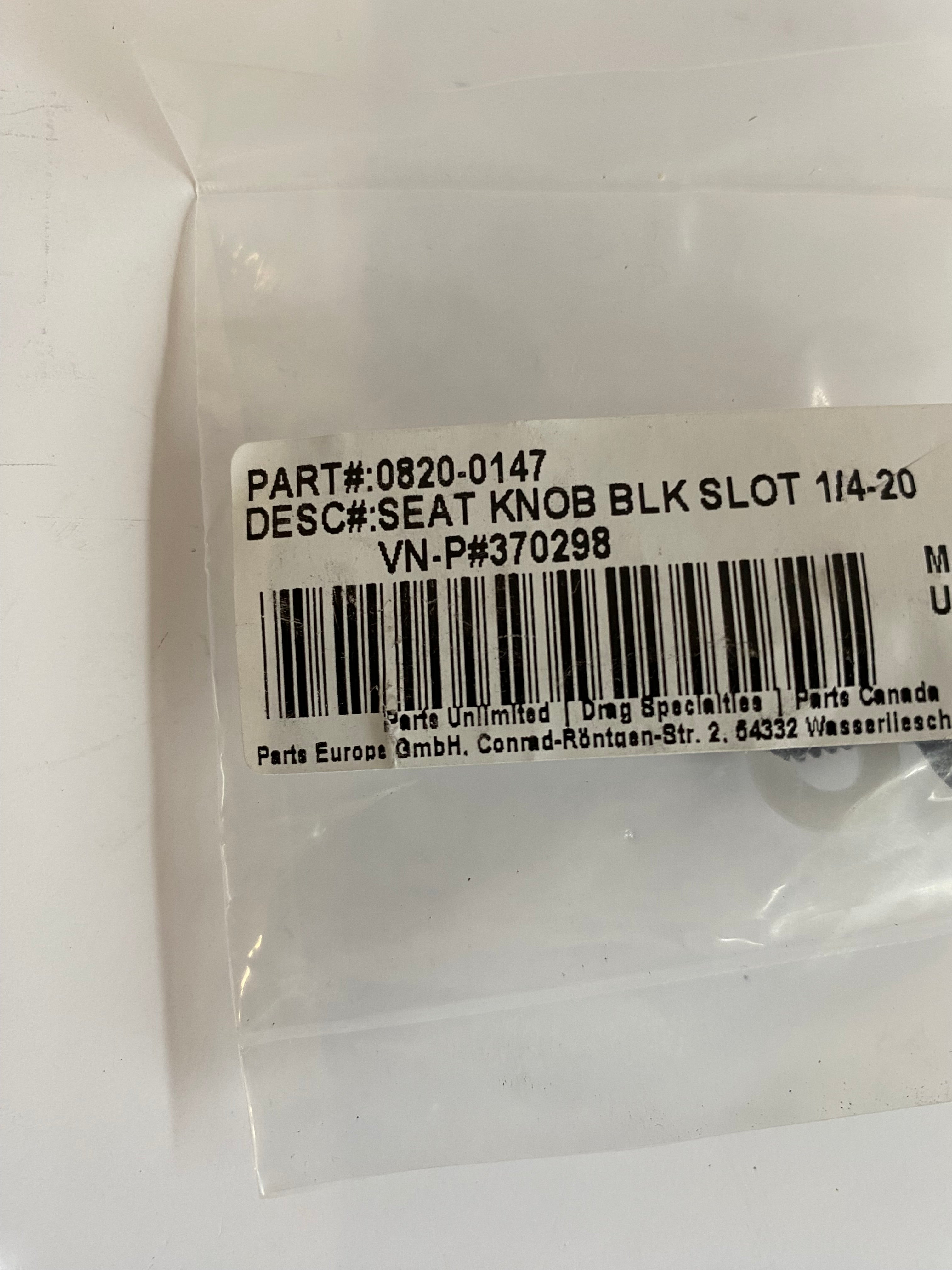 Vis de selle noire moleté Harley Davidson REF Drag 0820-0147