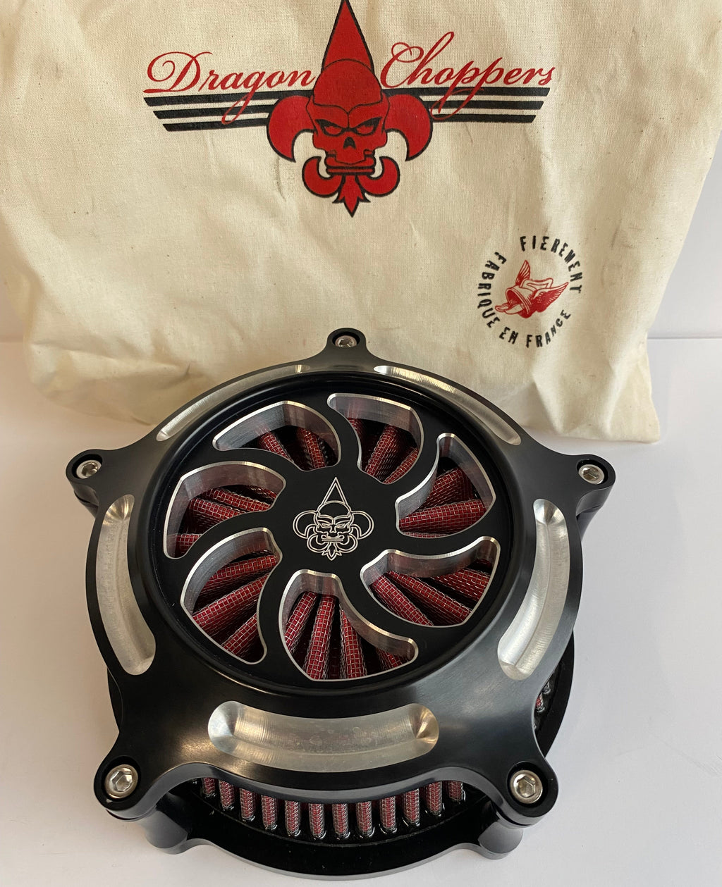 Filtre à air noir Ellipse Touring Dragon Choppers Harley Davidson REF 30-614