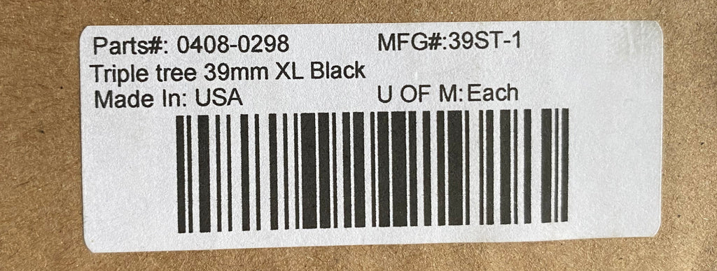 Jeu de tés de fourche 39 mm noir Speed Merchant Sportster, Dyna Harley Davidson REF Drag 0408-0298