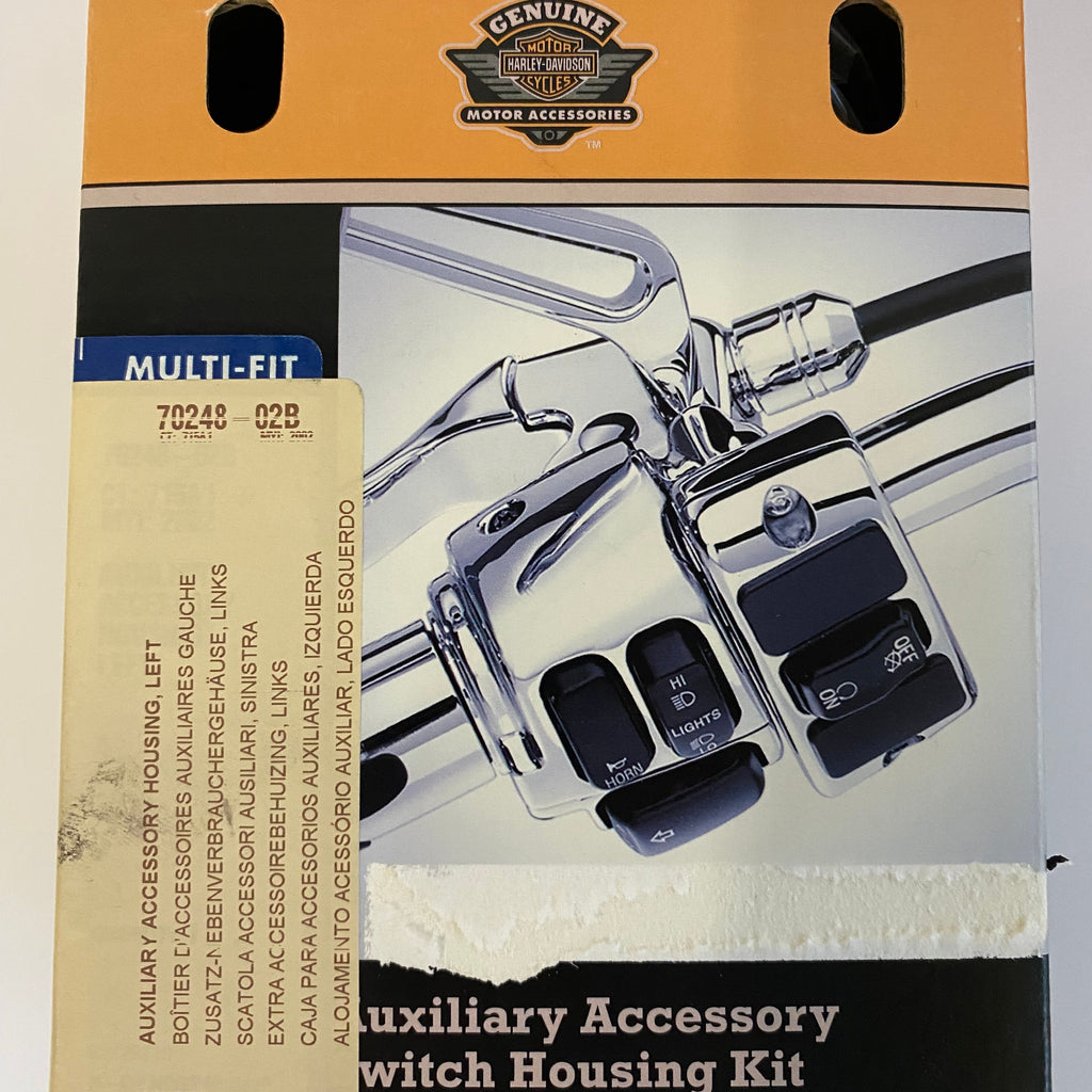 Boitier à boutons auxiliaire noir gauche Harley Davidson REF 70248-02B