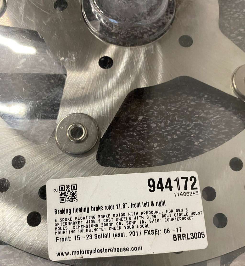 Disque de frein avant flottant Braking 300 mm Harley Davidson REF MCS 944172