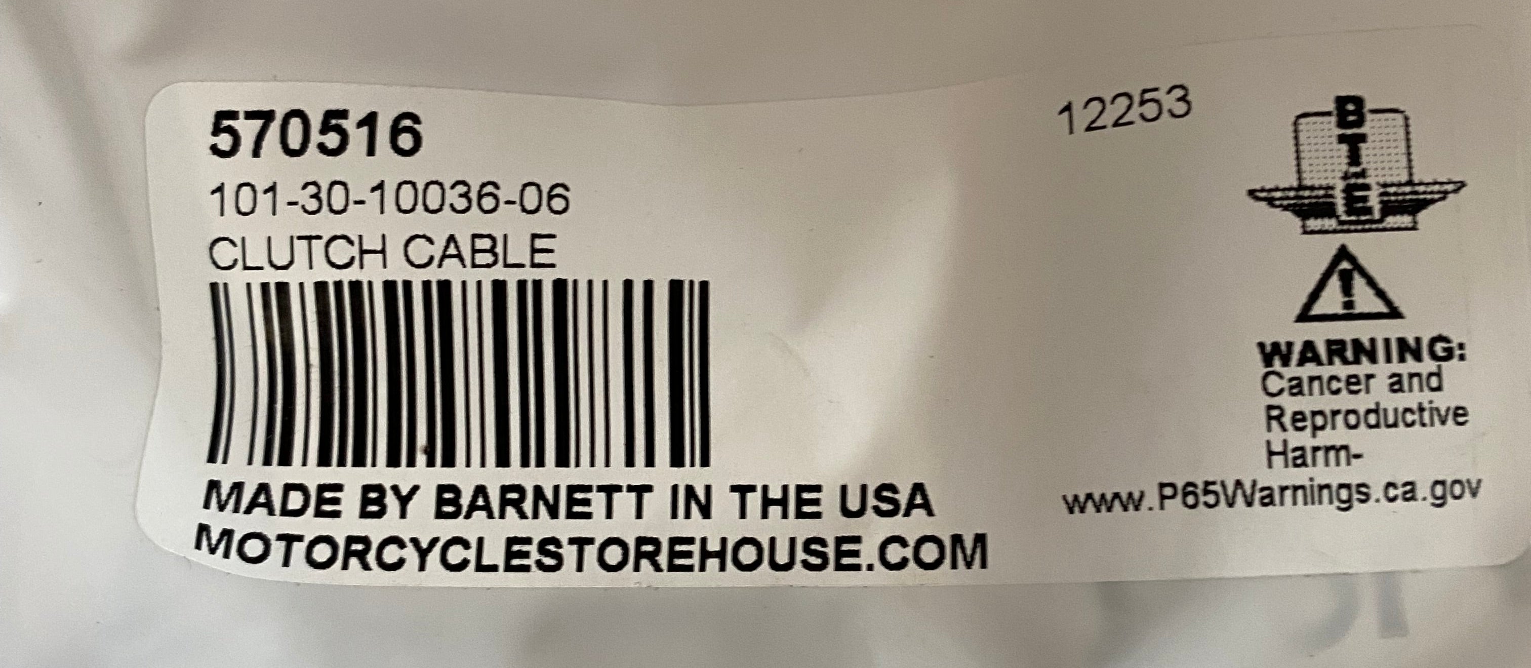 Cable d'embrayage Barnett + 6 pouces Harley Davidson REF MCS 570516