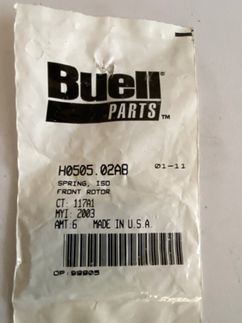 Ressorts de disque de frein avant BUELL REF OEM : H0505.02A8