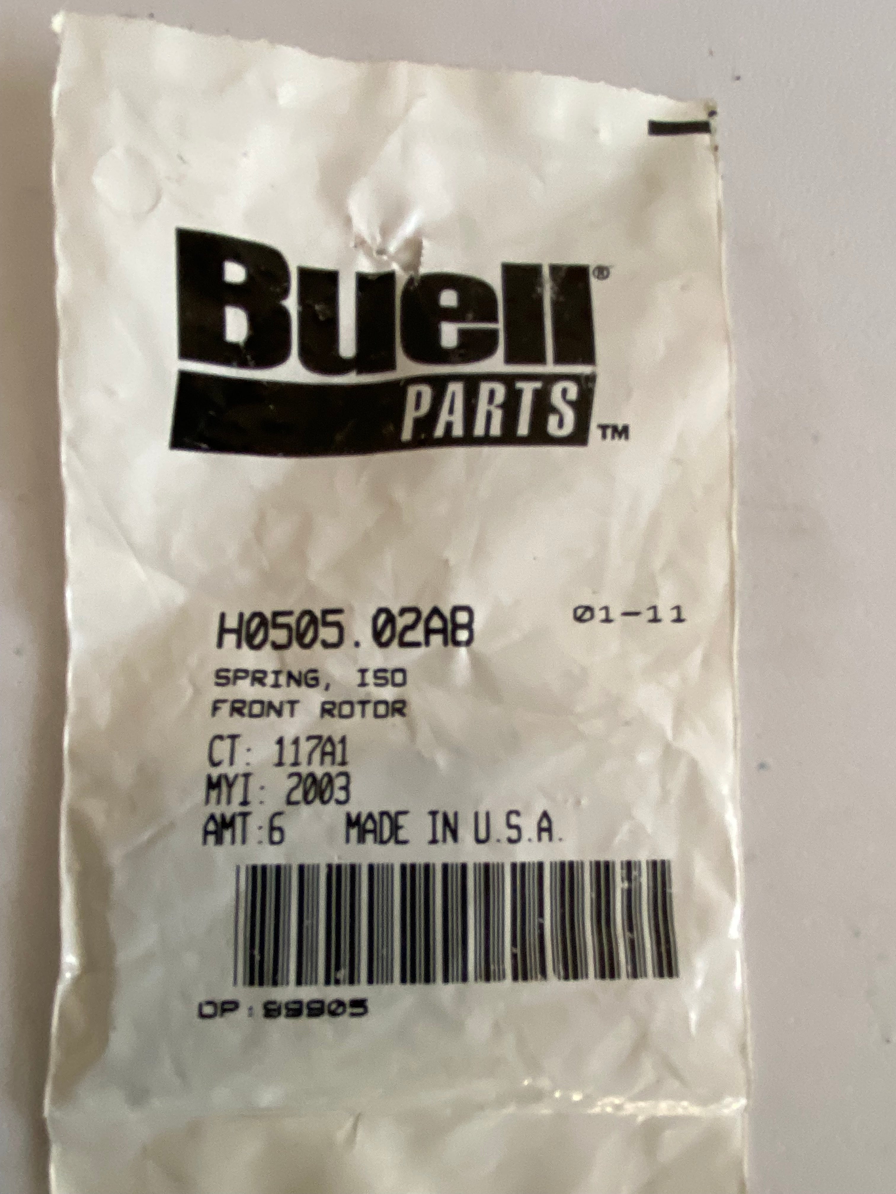 Ressorts de disque de frein avant BUELL REF OEM : H0505.02A8