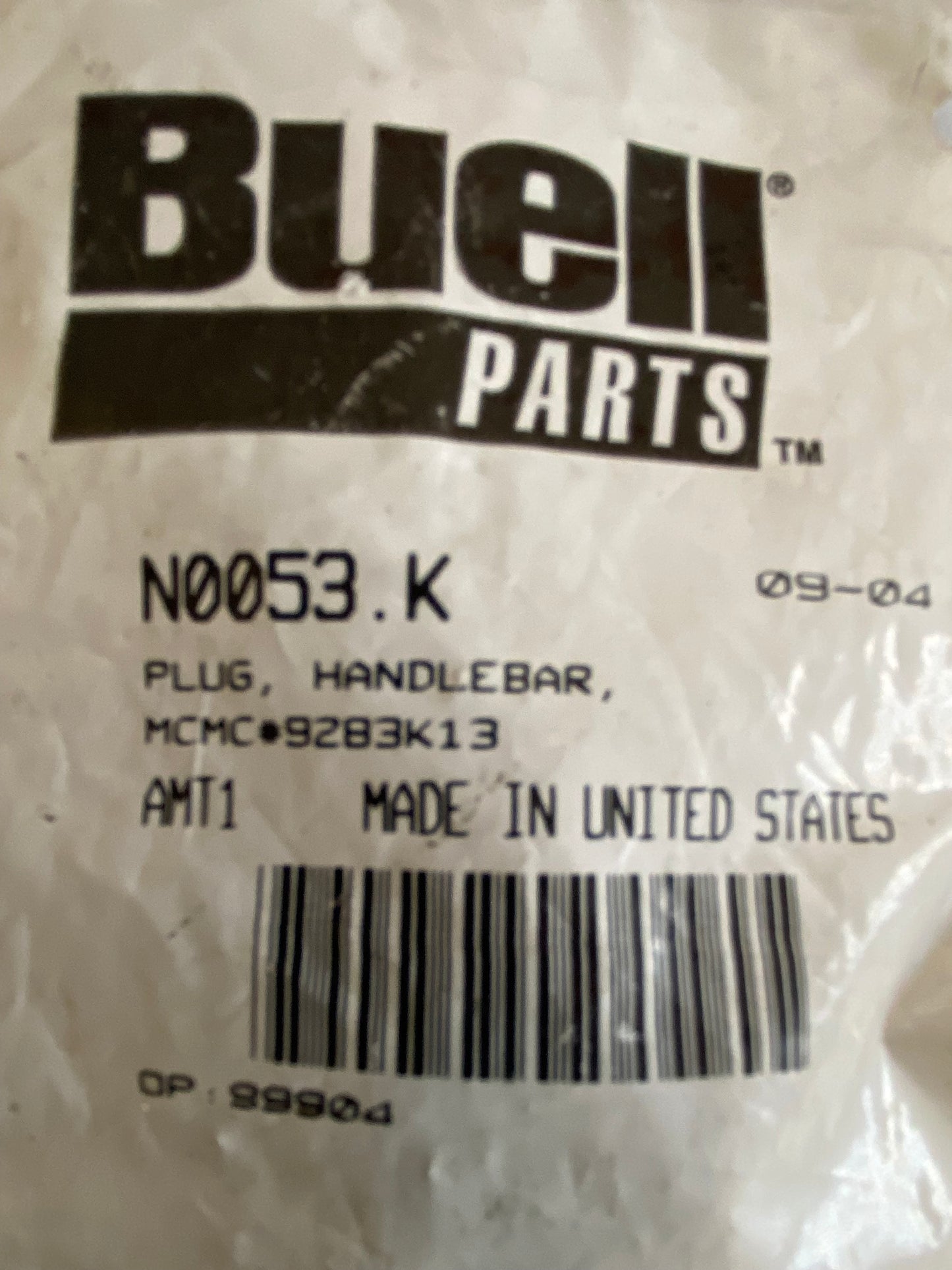 Bouchon de guidon BUELL REF OEM : N0053.K