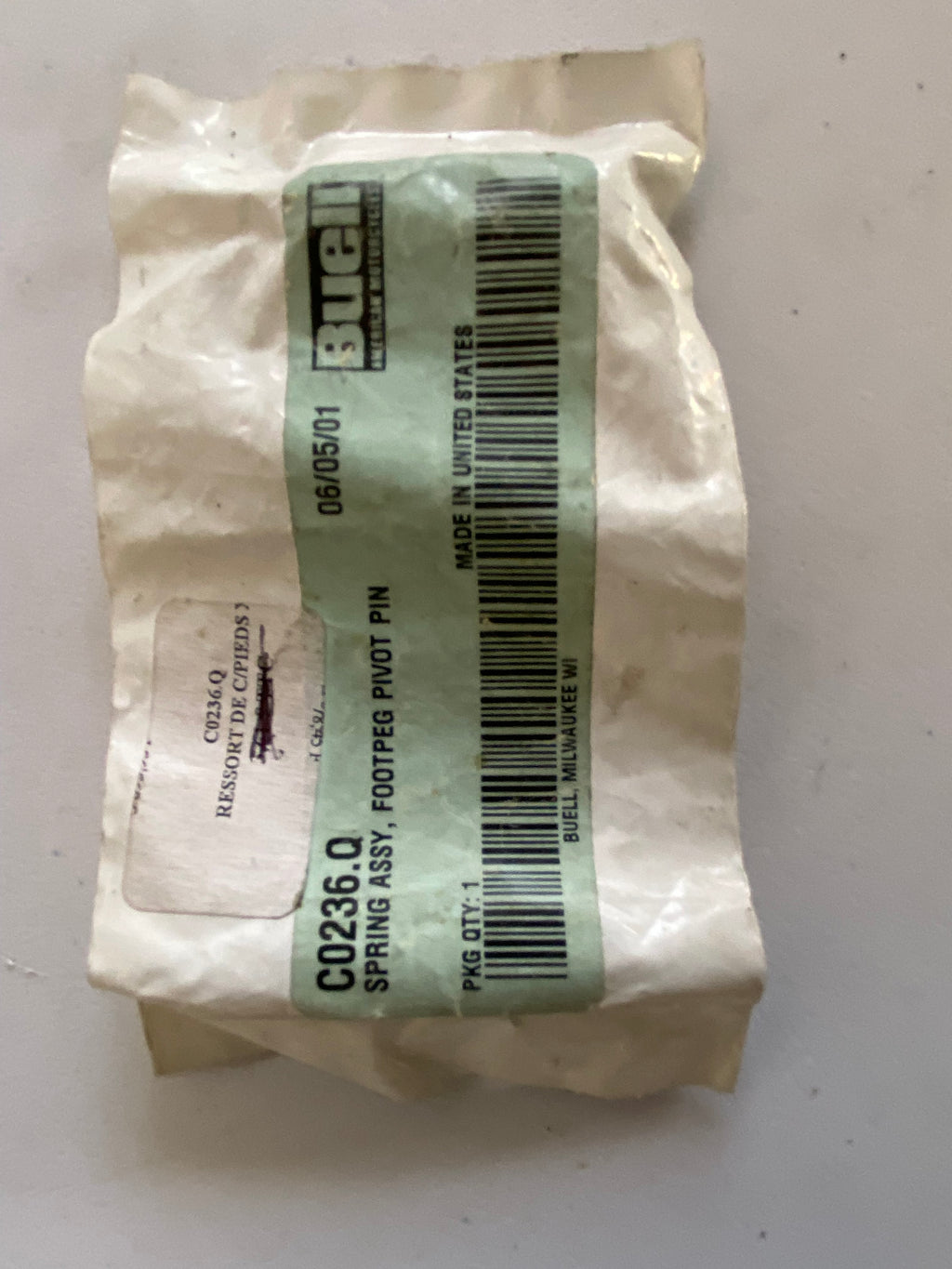 BUELL Footrest Spring OEM REF: C0236.Q