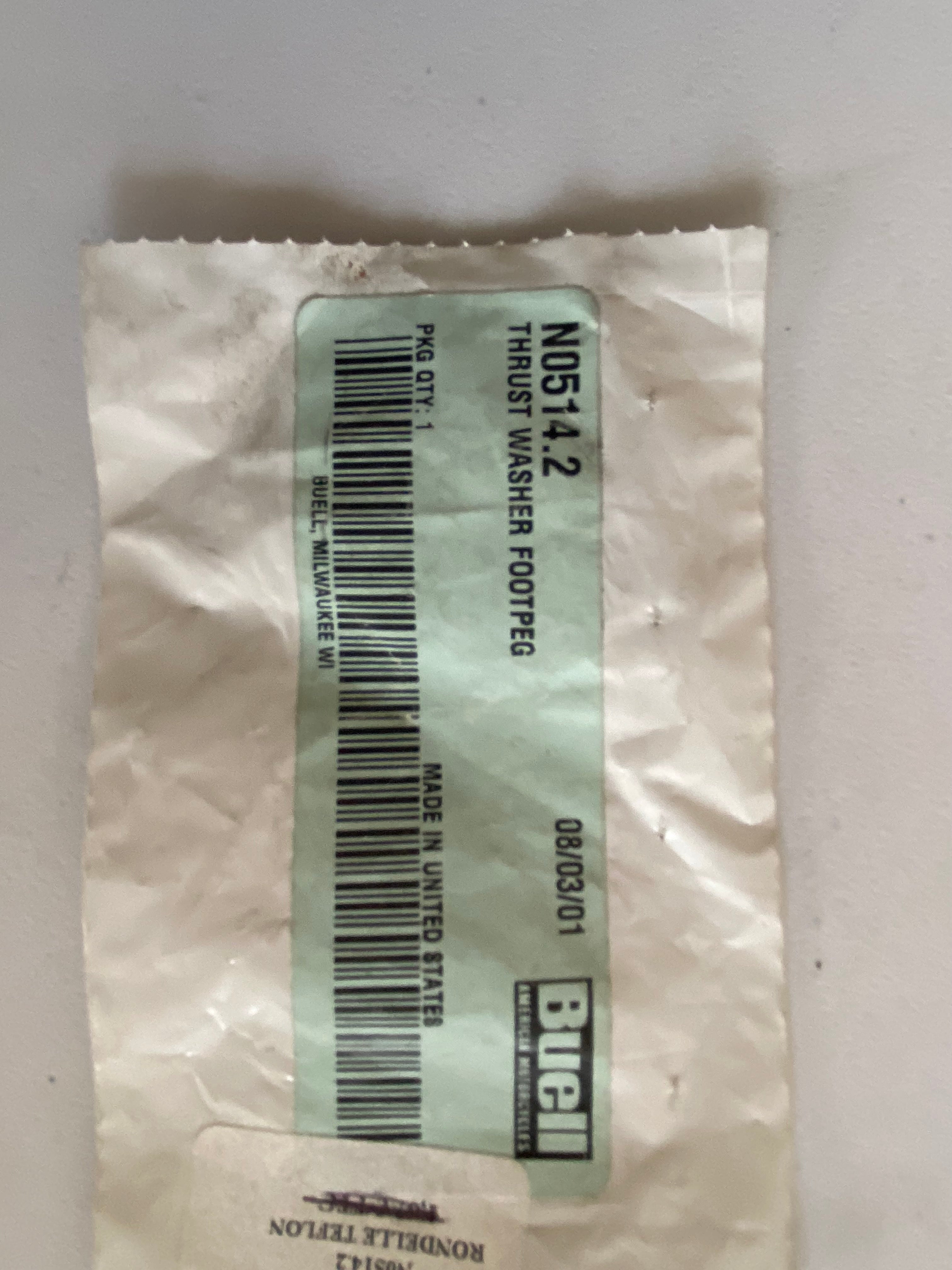 Rondelle téflon de sélecteur de vitesses BUELL REF OEM : N0514.2