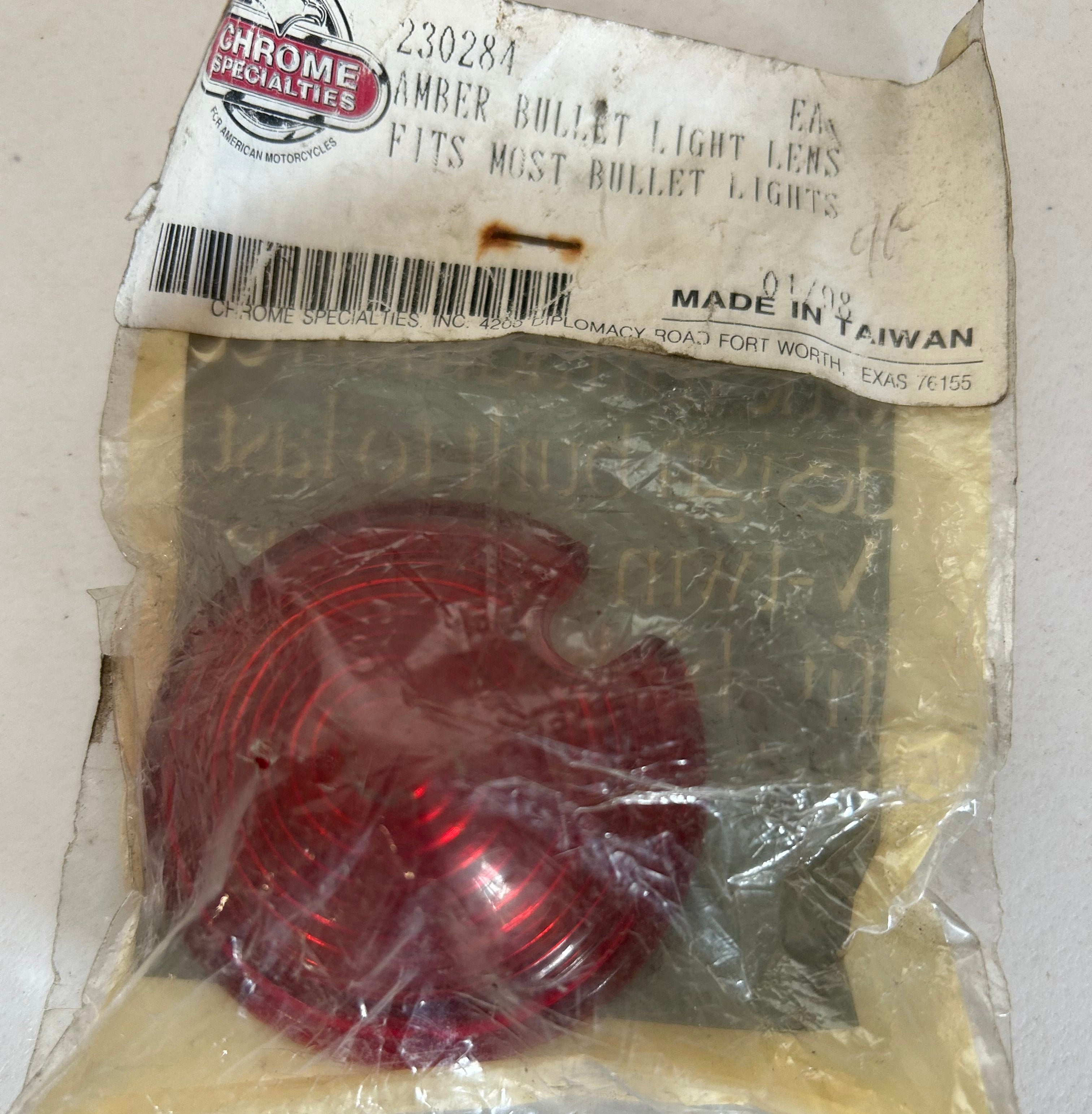 Harley Davidson 2 inch Bullet Red Turn Signal Lens REF: 230284