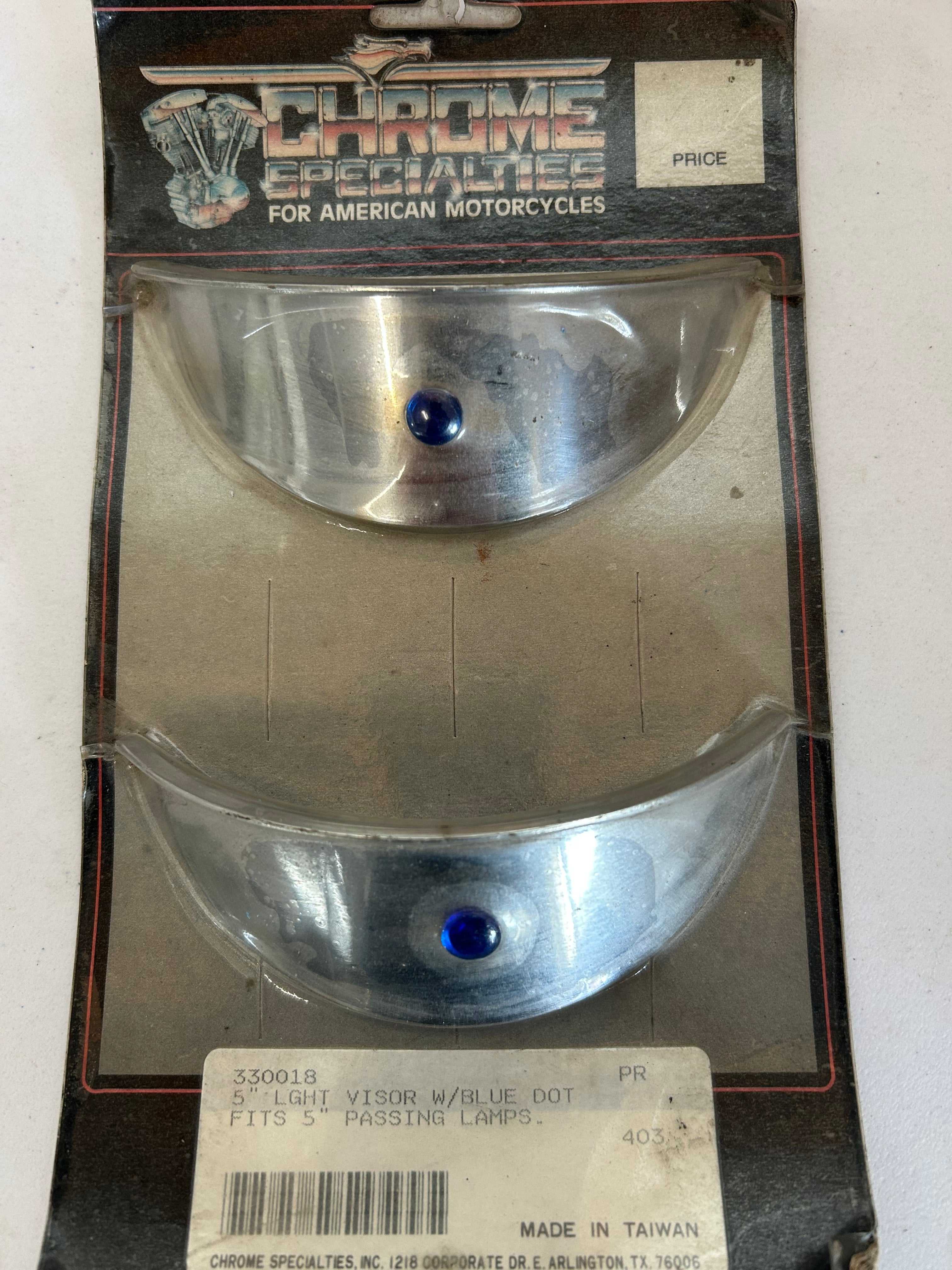Harley Davidson passing lamp visor kit with blue dot REF 330018