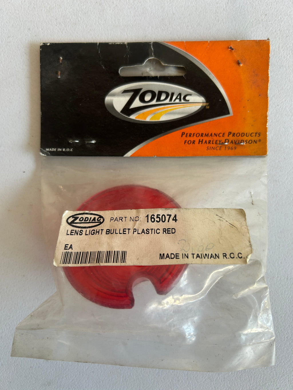 Bullet marker red indicator lens Harley Davidson Zodiac REF: 165074