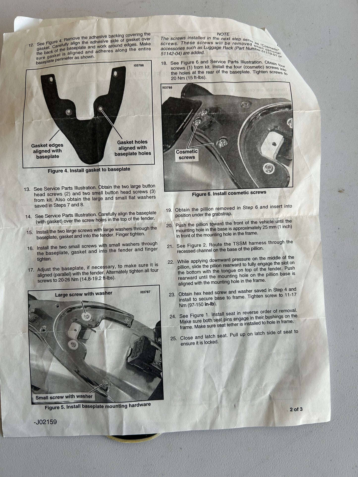 Joint support arrière passager Vrod Harley Davidson REF OEM : 51123-01