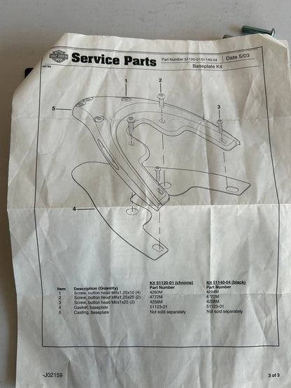 Joint support arrière passager Vrod Harley Davidson REF OEM : 51123-01
