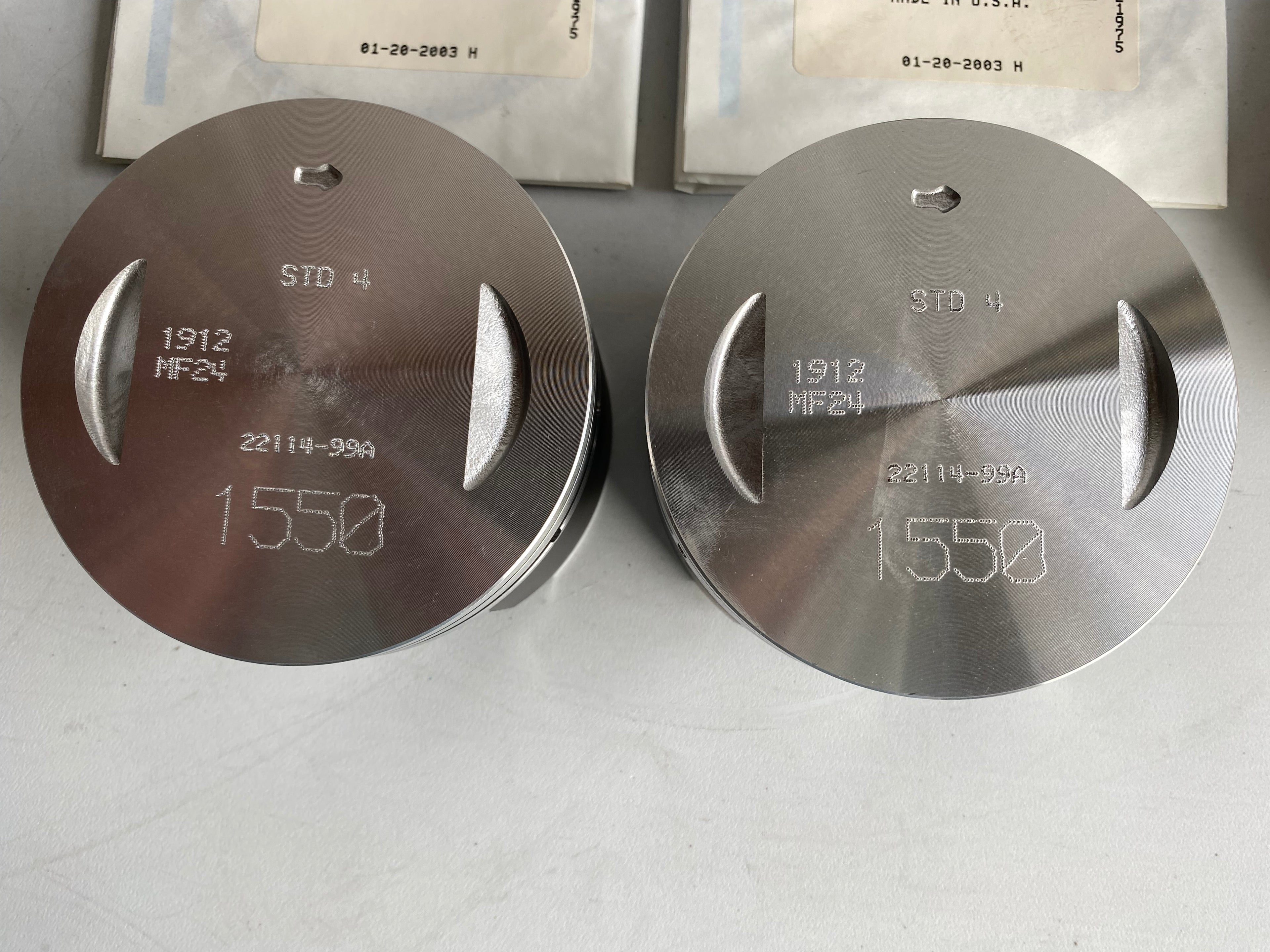 Piston set 1550 cc Twin Cam Screamin Eagle Harley Davidson REF 22851-99A
