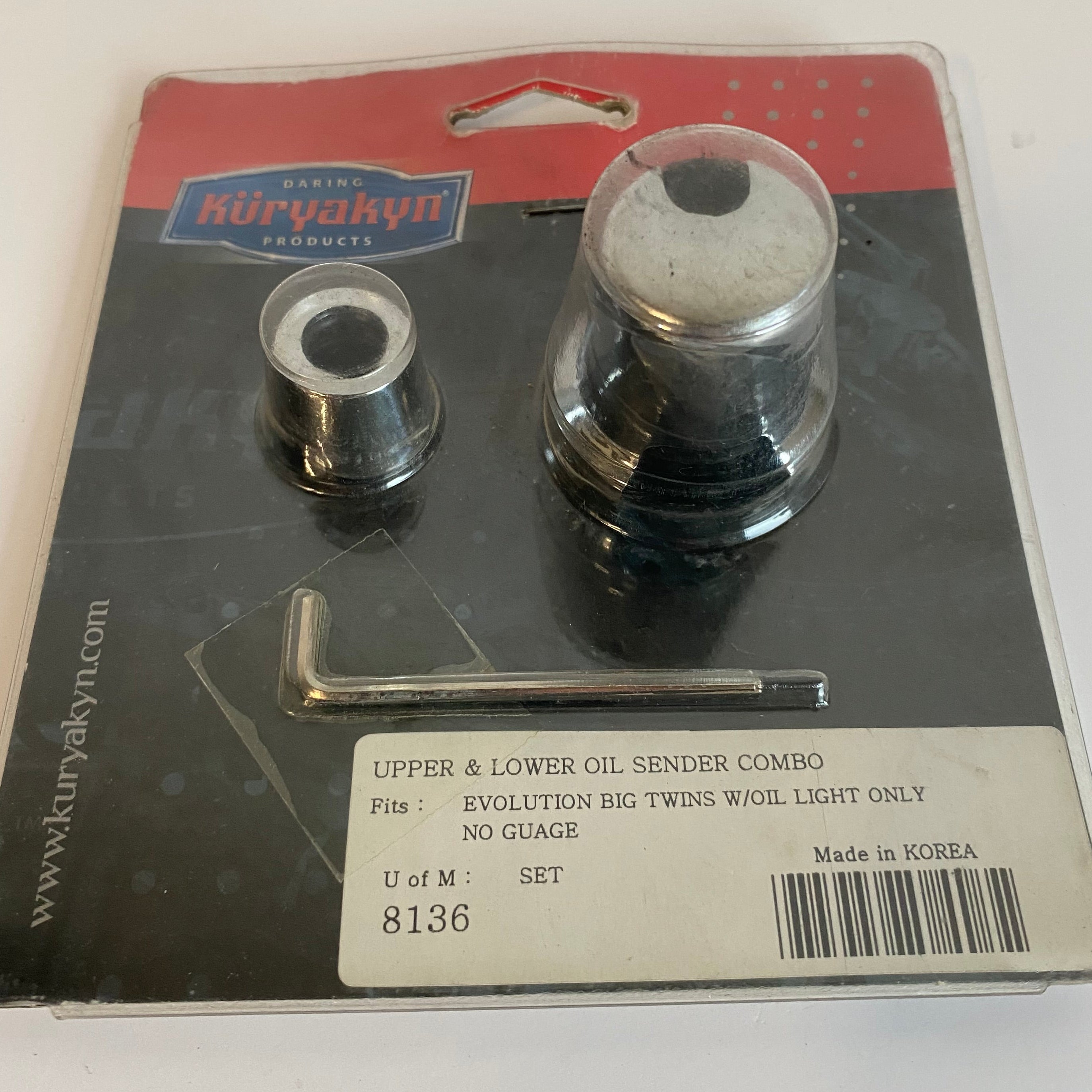 Cache chromé capteur pression huile Evo 1340 Harley Davidson REF Kuryakyn 8136