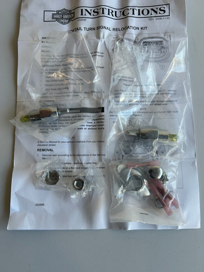 Harley Davidson sissy bar rear turn signal relocation kit REF 53959-06