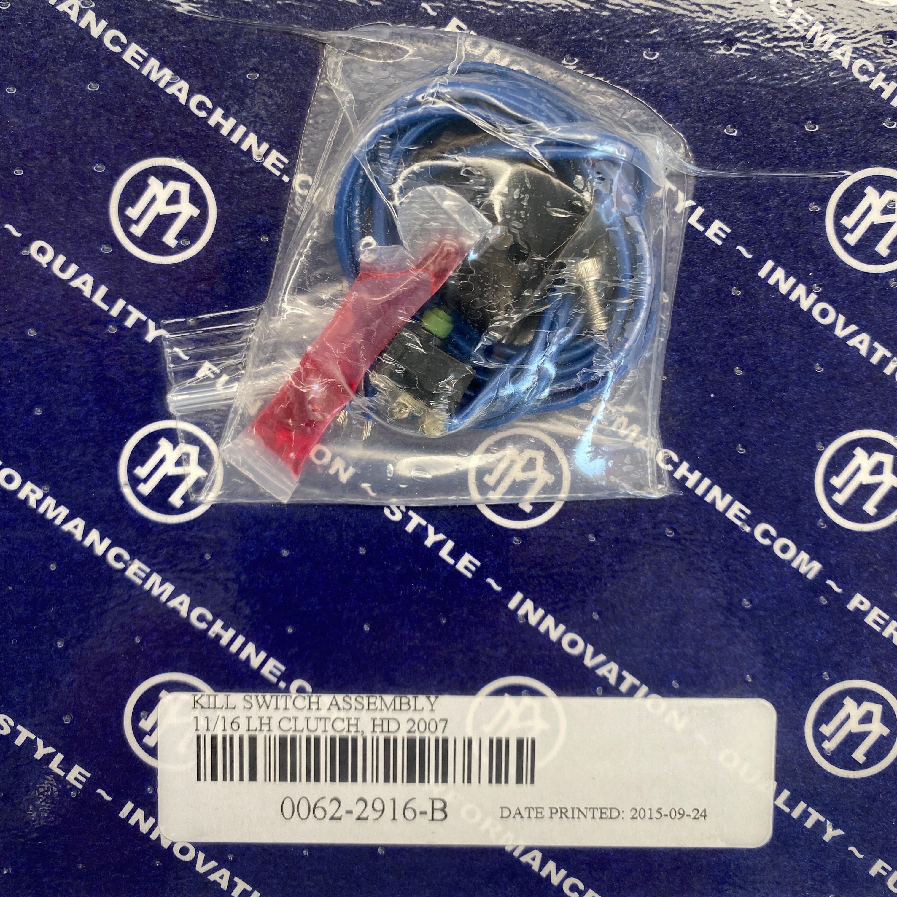 Bouton arrêt moteur Performance Machine Harley Davidson REF PM 0062-2916-B