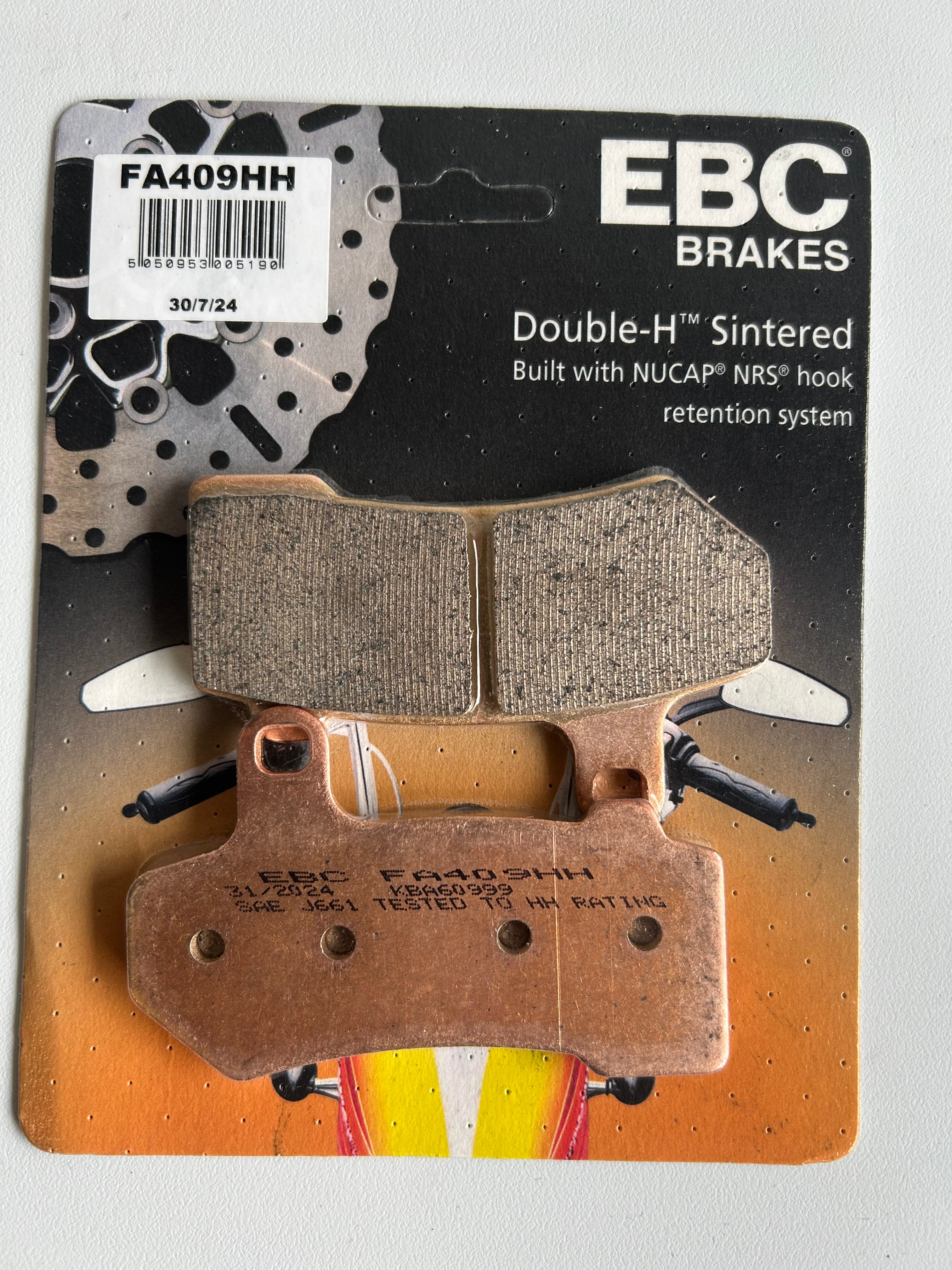 Jeu de plaquettes frein avant et arrière EBC double H Harley Davidson REF MCS 915482