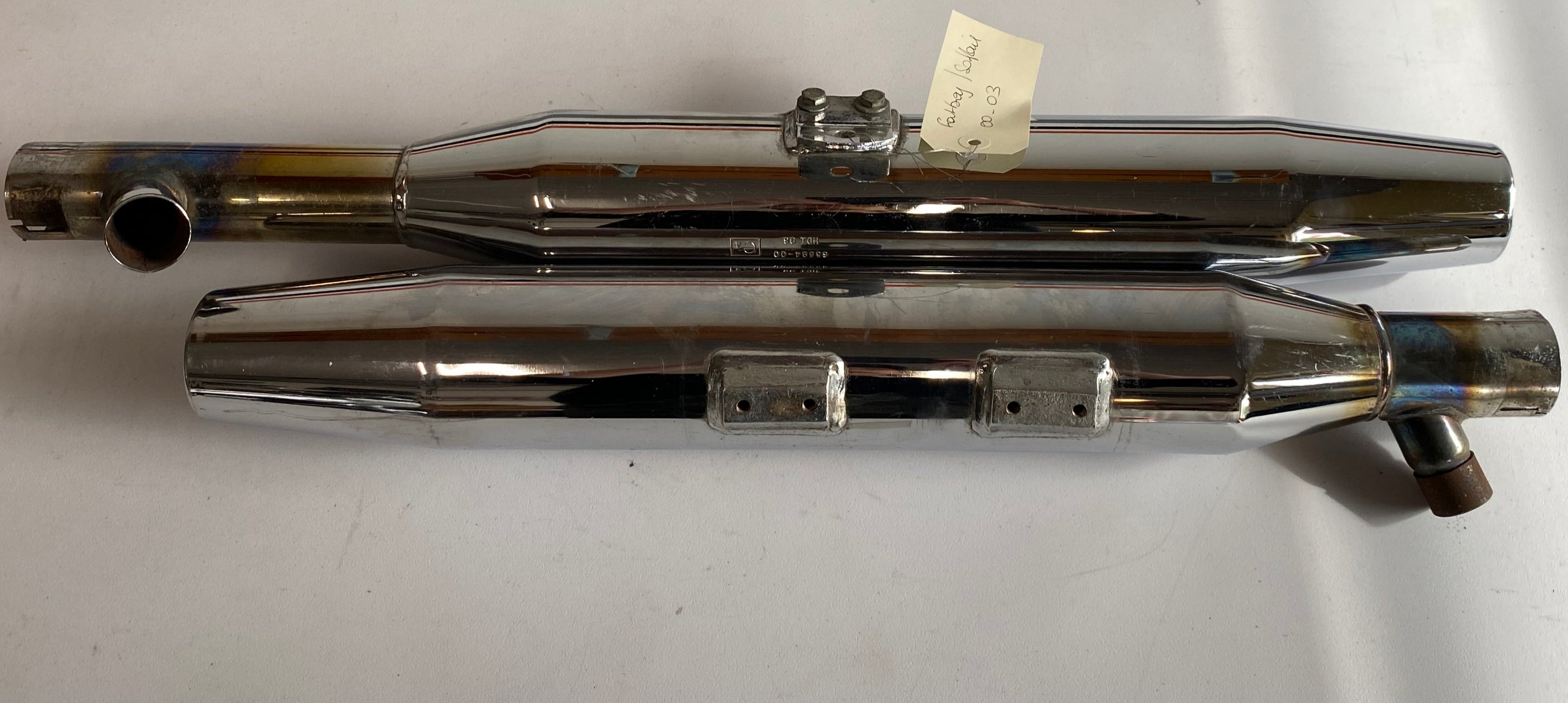 Jeu de silencieux échappement Harley Davidson REF OEM : 65894-00 / 65939-00