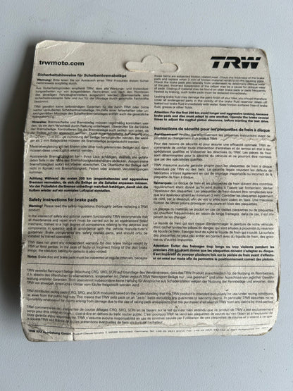 jeu de plaquettes de frein arrière TRW TRI GLIDE Harley Davidson REF MCB866SH