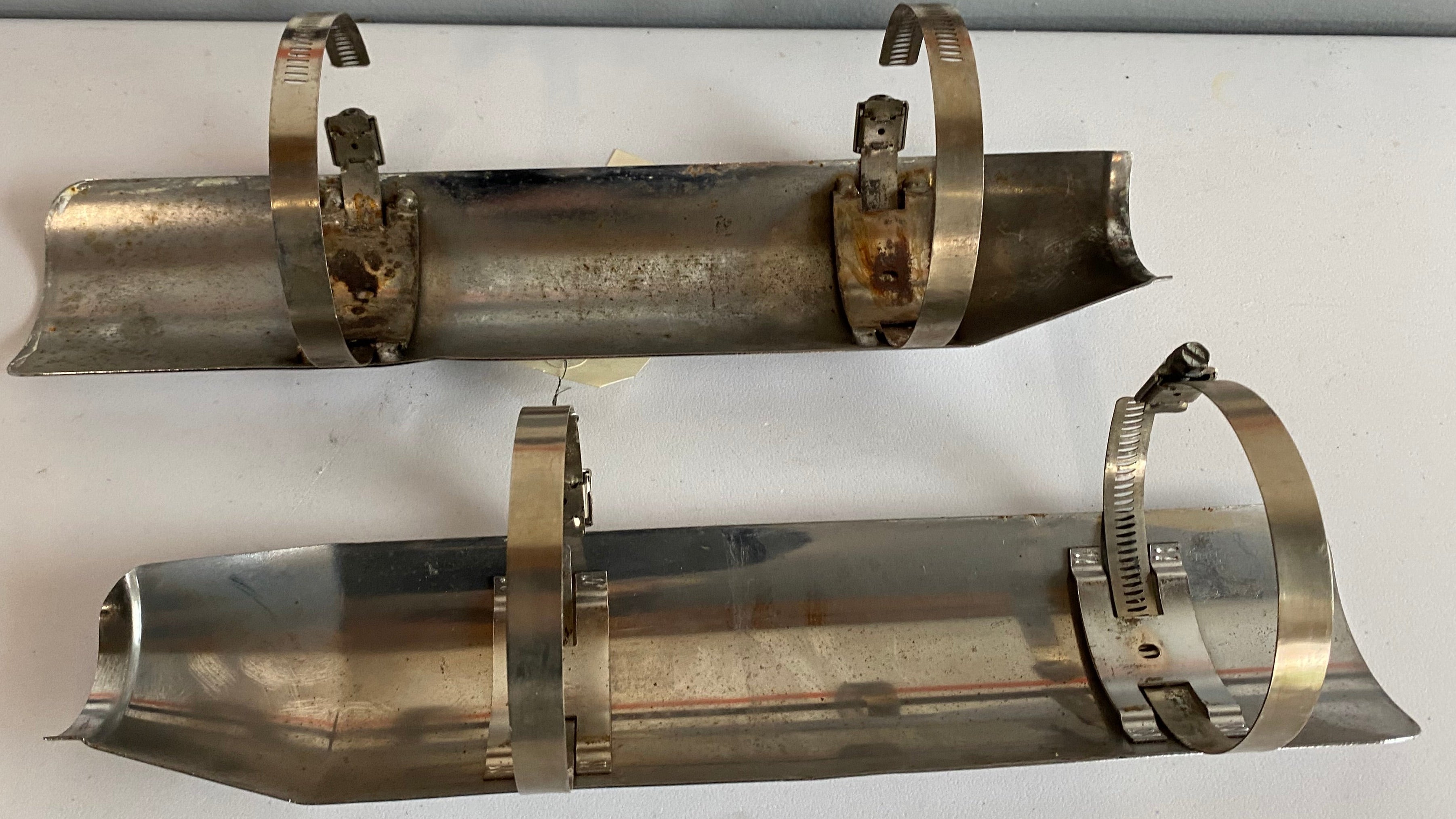 Jeu de 2 pares chaleurs chromés silencieux SOFTAIL Harley Davidson REF OEM : 65463-00