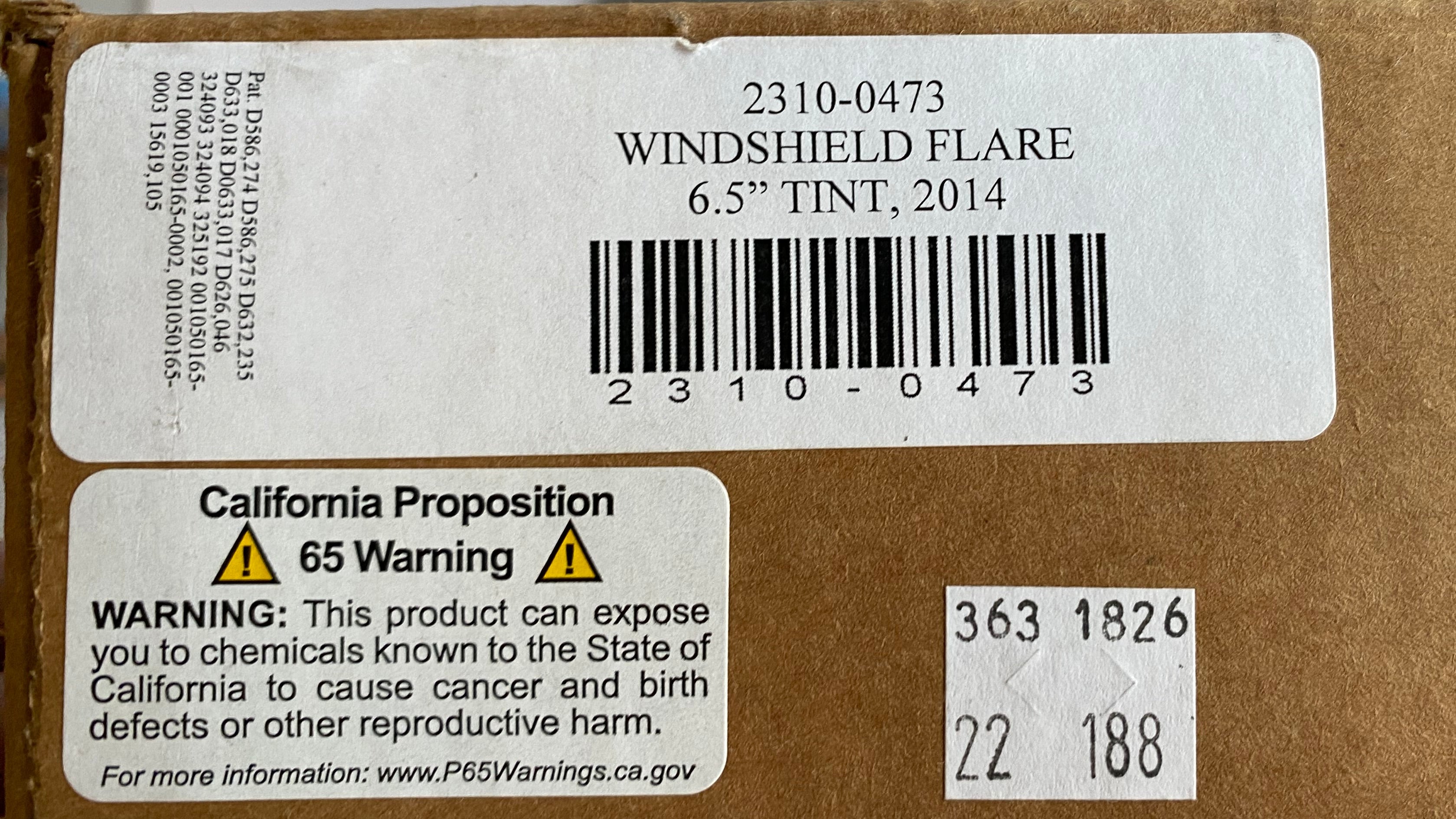 Pare brise fumé 6.5 pouces KLOCK WERKS Flare Touring Harley Davidson REF Drag 2310-0473