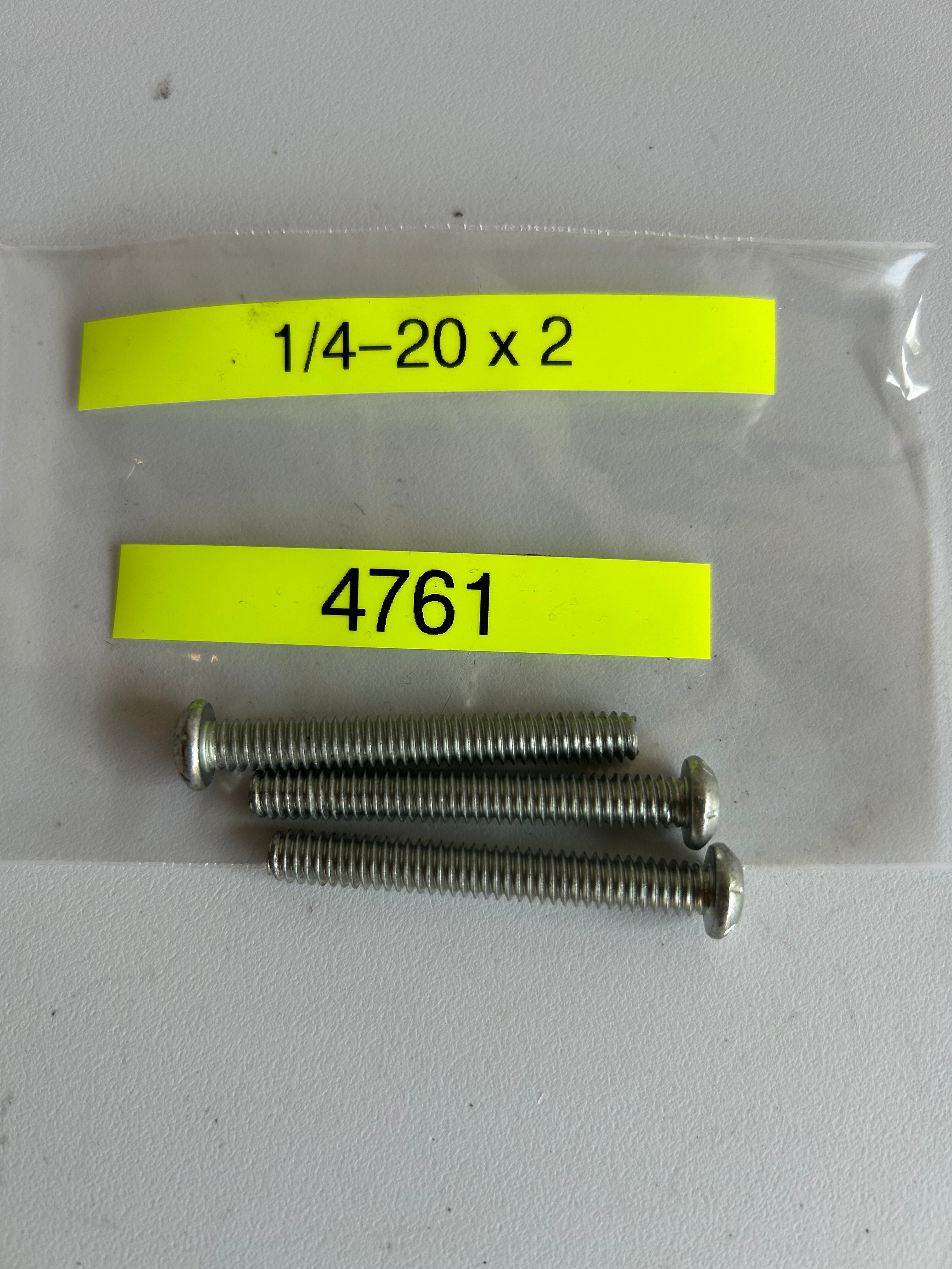 Jeu de 3 vis filtre à air 1/4-20 x 2 Harley Davidson REF OEM 4761