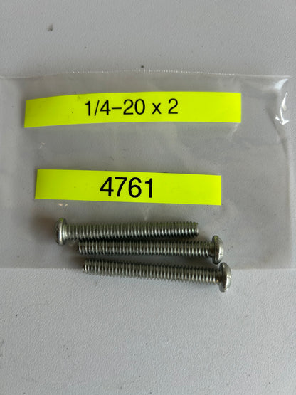 Satz mit 3 Luftfilterschrauben 1/4-20 x 2 Harley Davidson REF OEM 4761