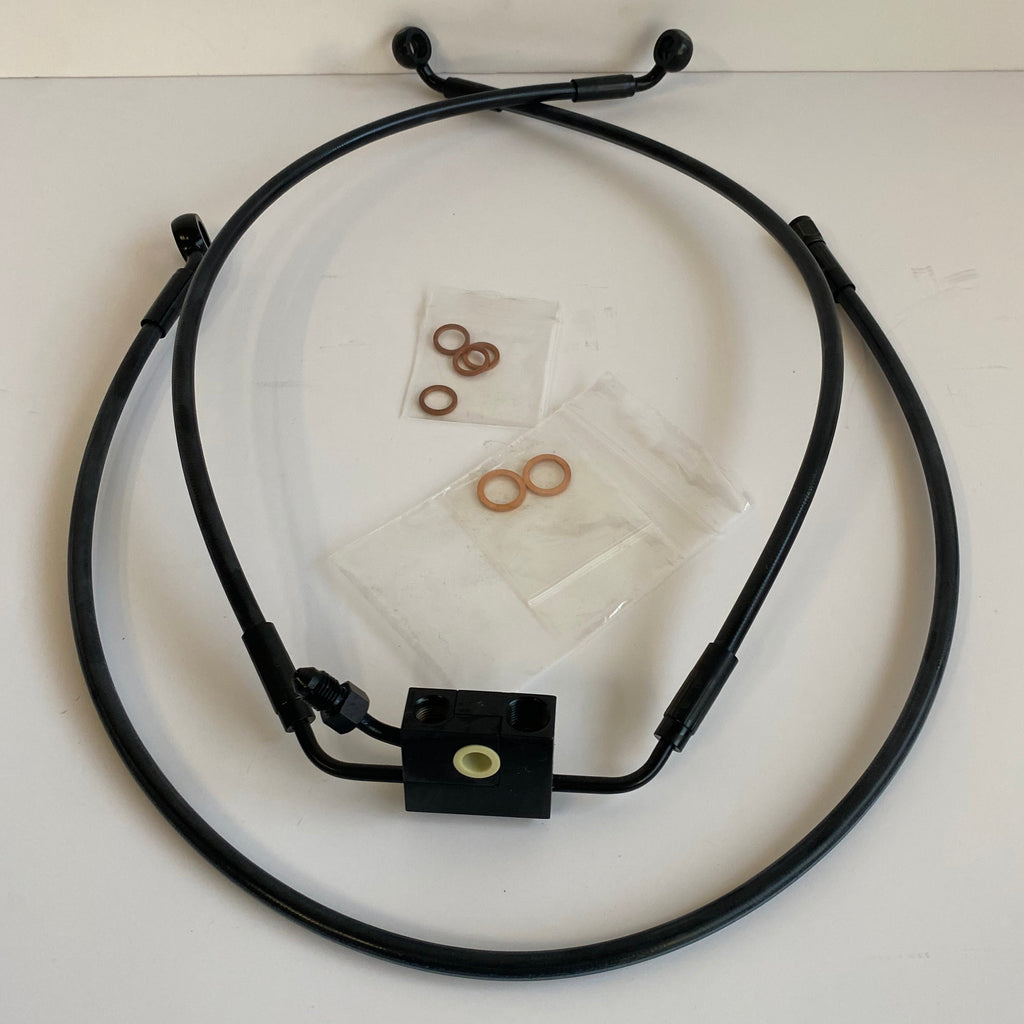 Durite de frein avant double freinage ABS + 6 pouces Harley Davidson REF Drag 1741-5863