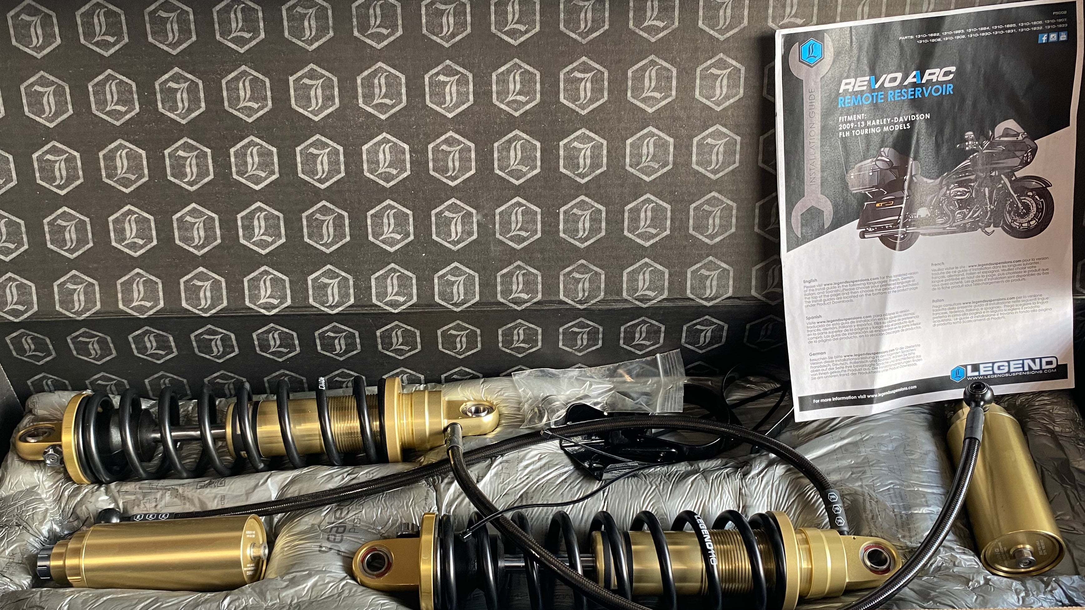 Jeu d'amortisseurs Legend Air REVO ARC 13 Touring Harley Davidson REF 1310-1906